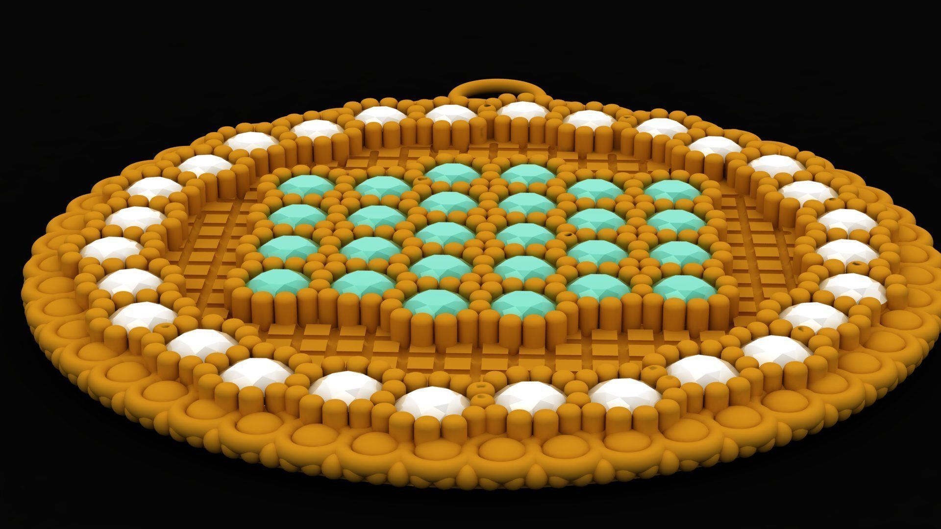 emerald necklace 3D print model_6