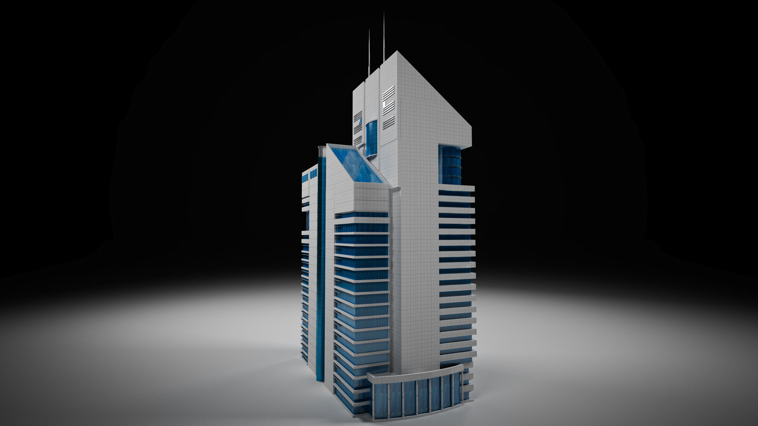 Office Tower Building 3D model_13
