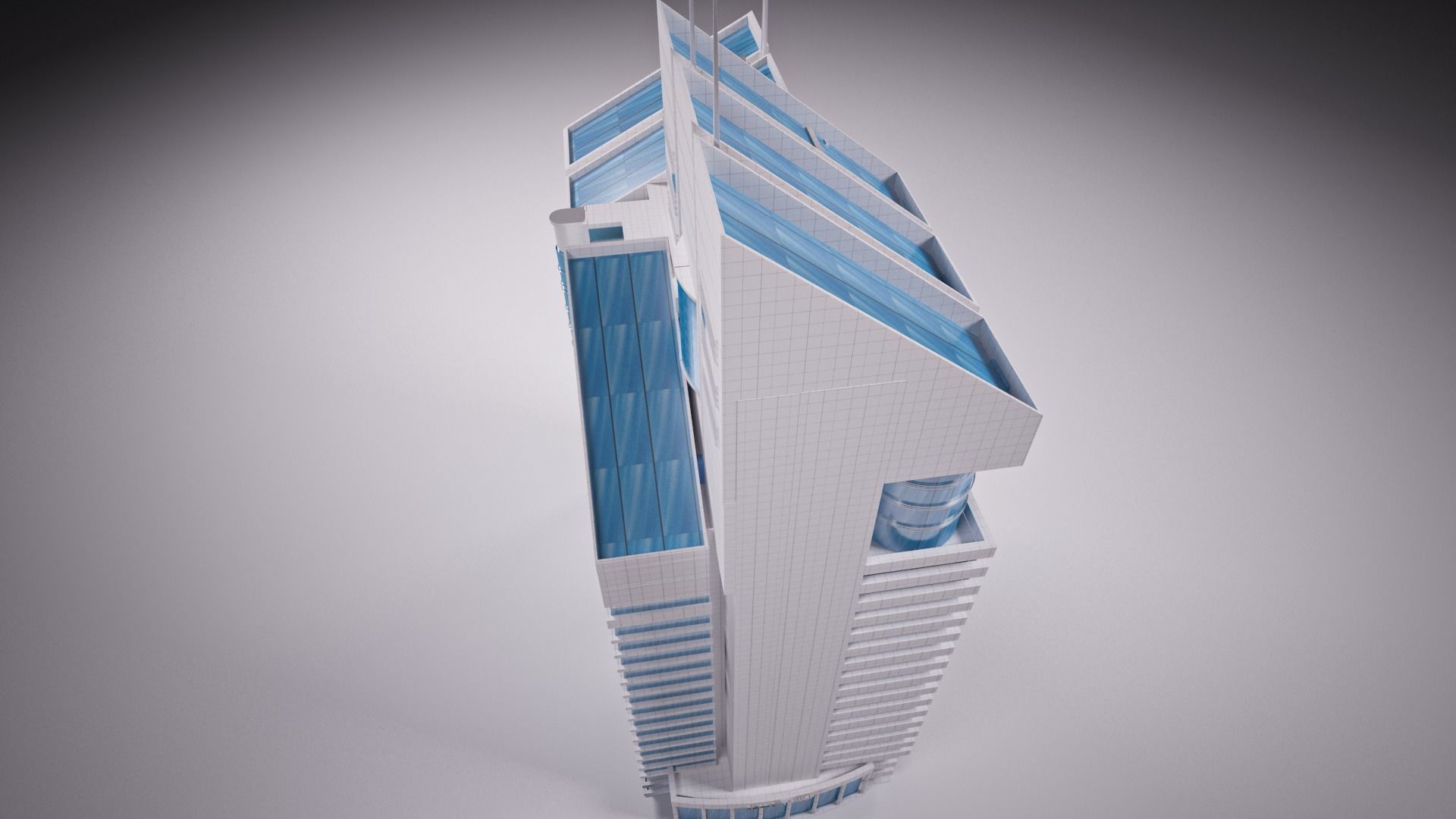 Office Tower Building 3D model_5