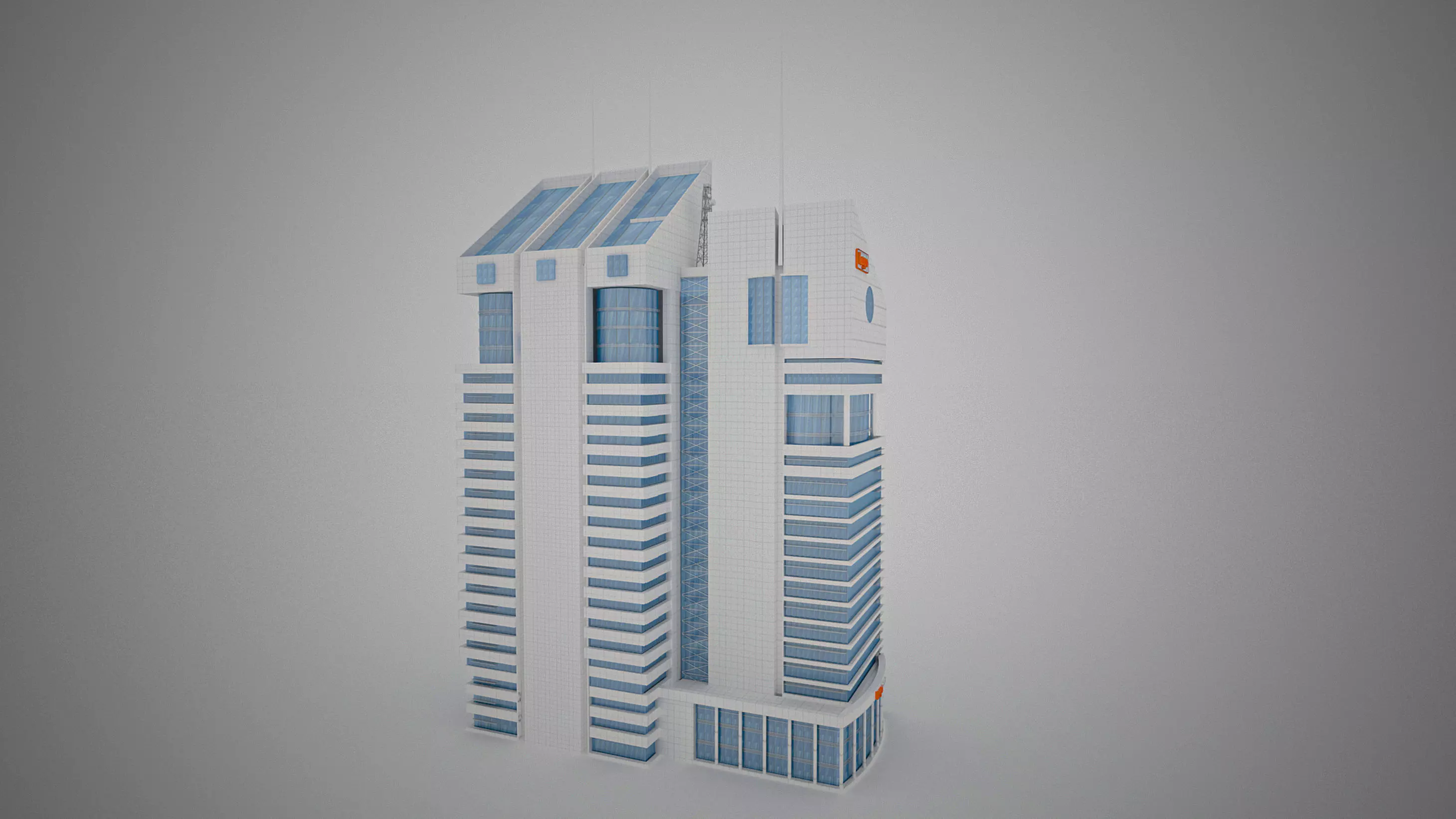 Office Tower Building 3D model_0