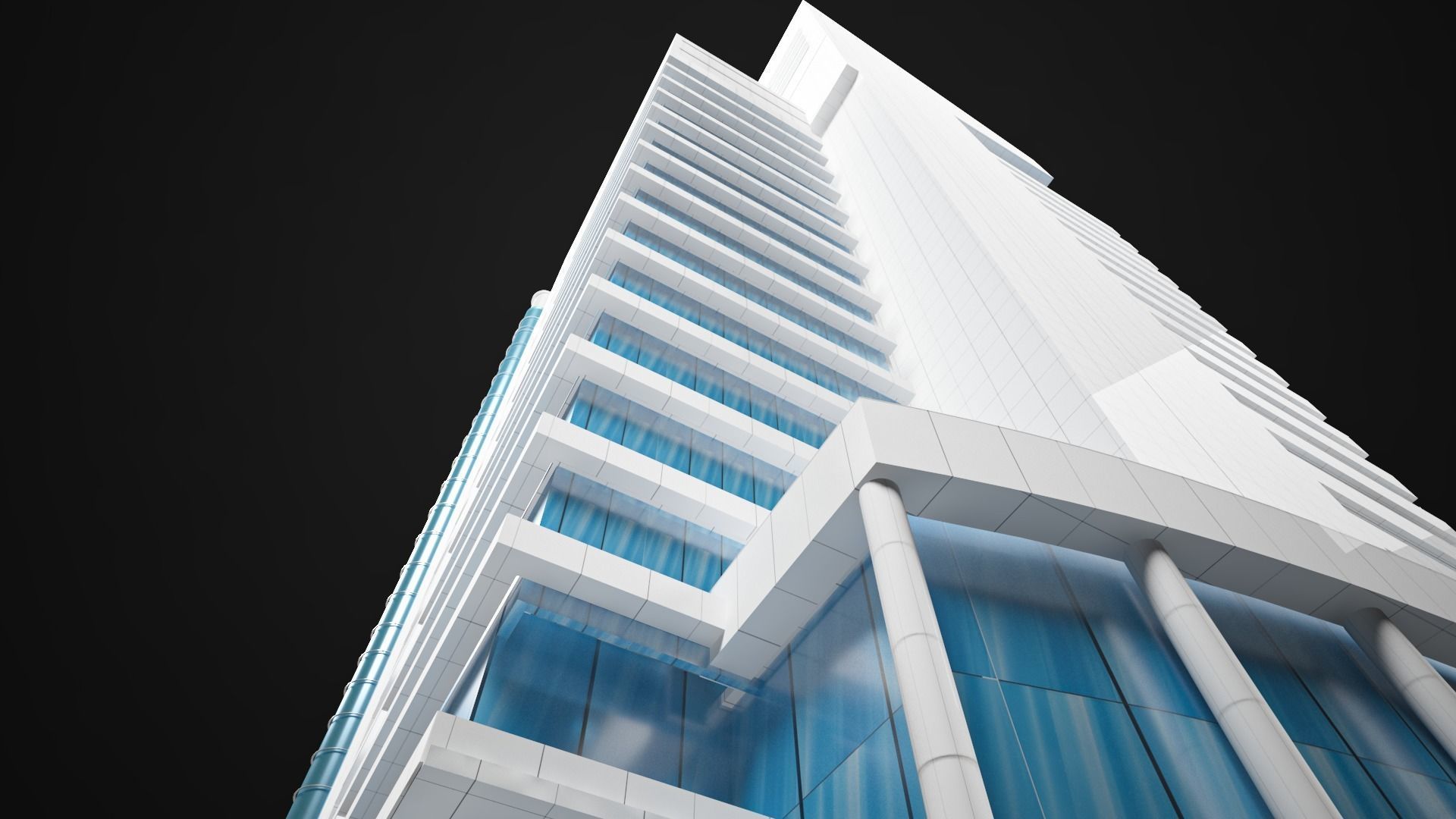 Office Tower Building 3D model_6
