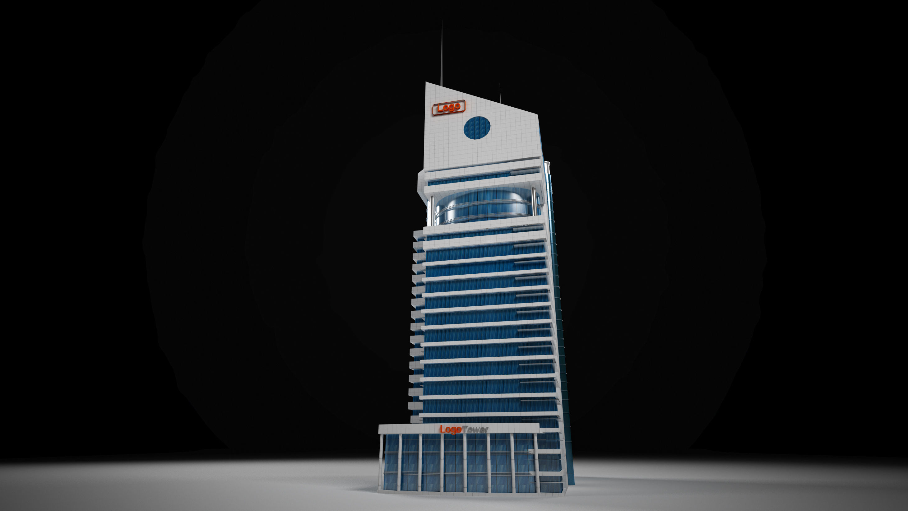 Office Tower Building 3D model_15