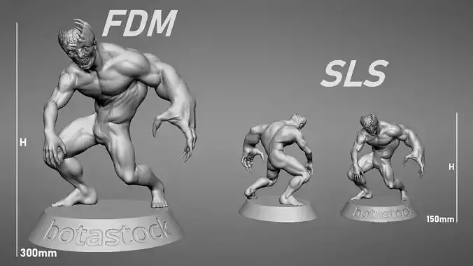 AsyMonster man 3D print model