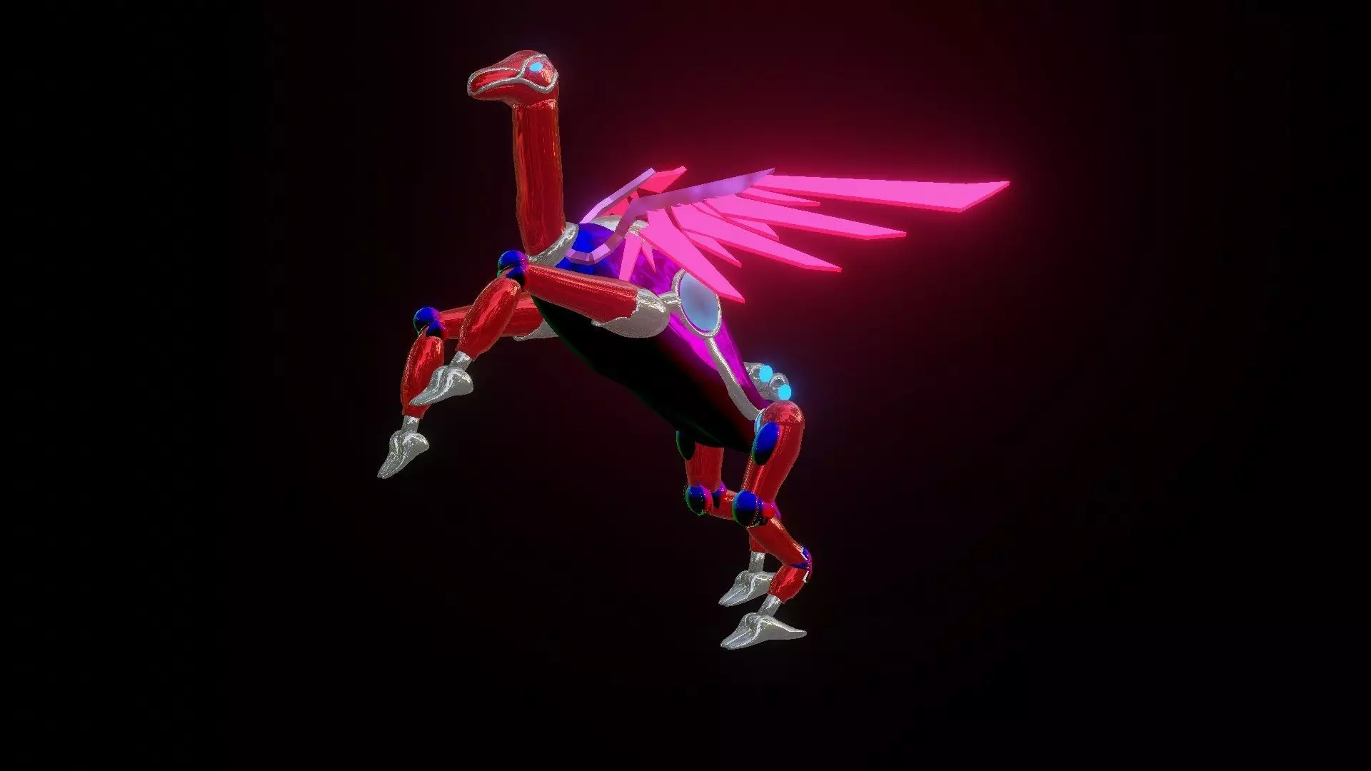 Robot Camel with rig 3D model_0