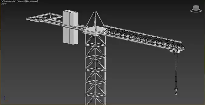 crane construction Low-poly 3D model