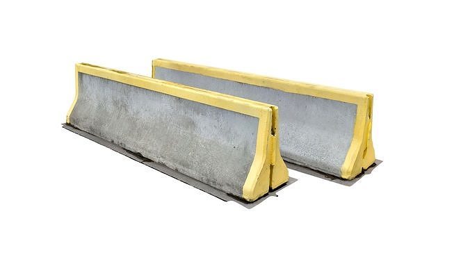 street barrier scan - low poly Free low-poly 3D model
