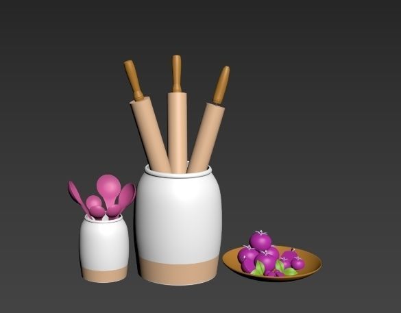 Kitchen item Low-poly 3D model_5
