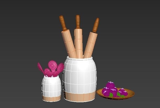 Kitchen item Low-poly 3D model_9