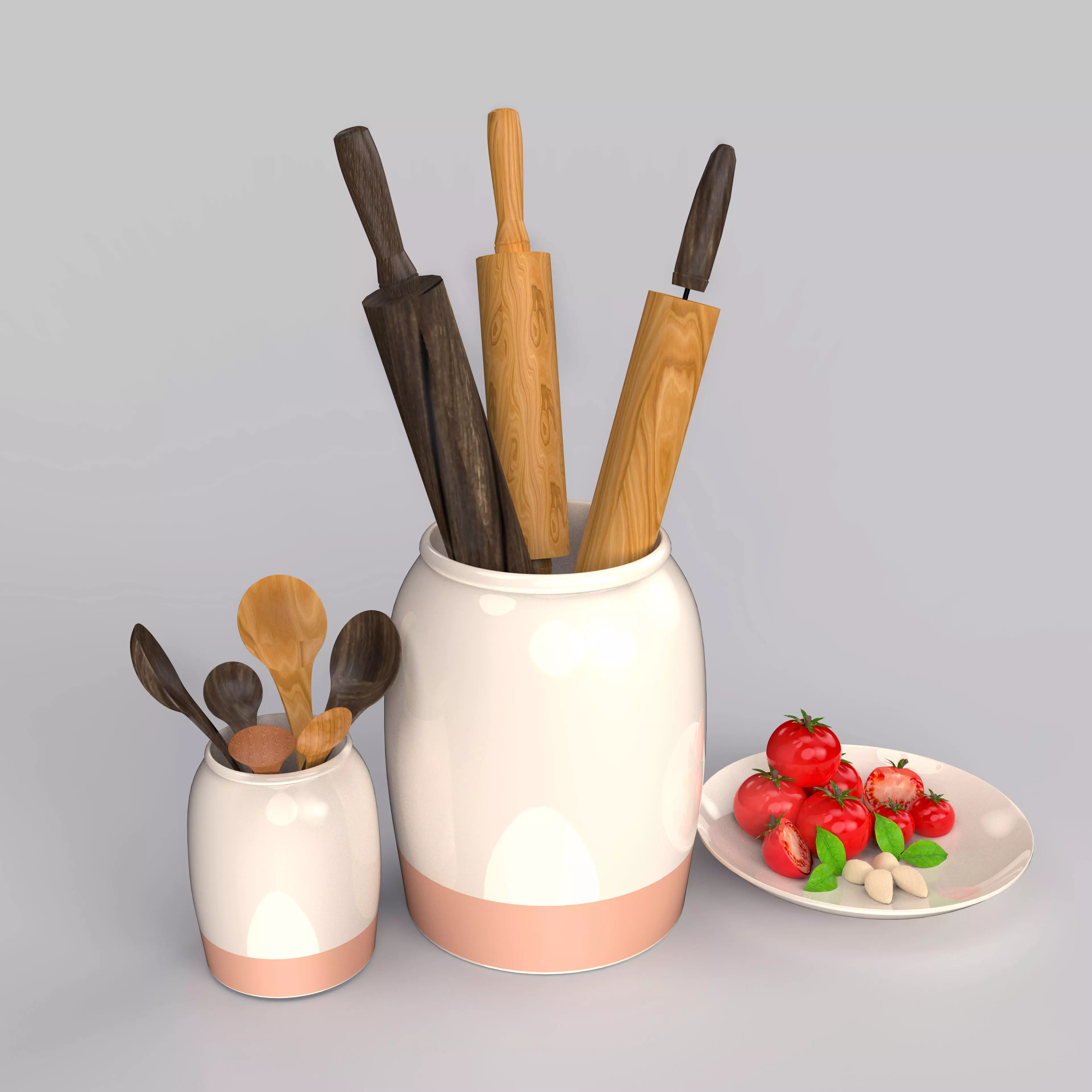 Kitchen item Low-poly 3D model_0