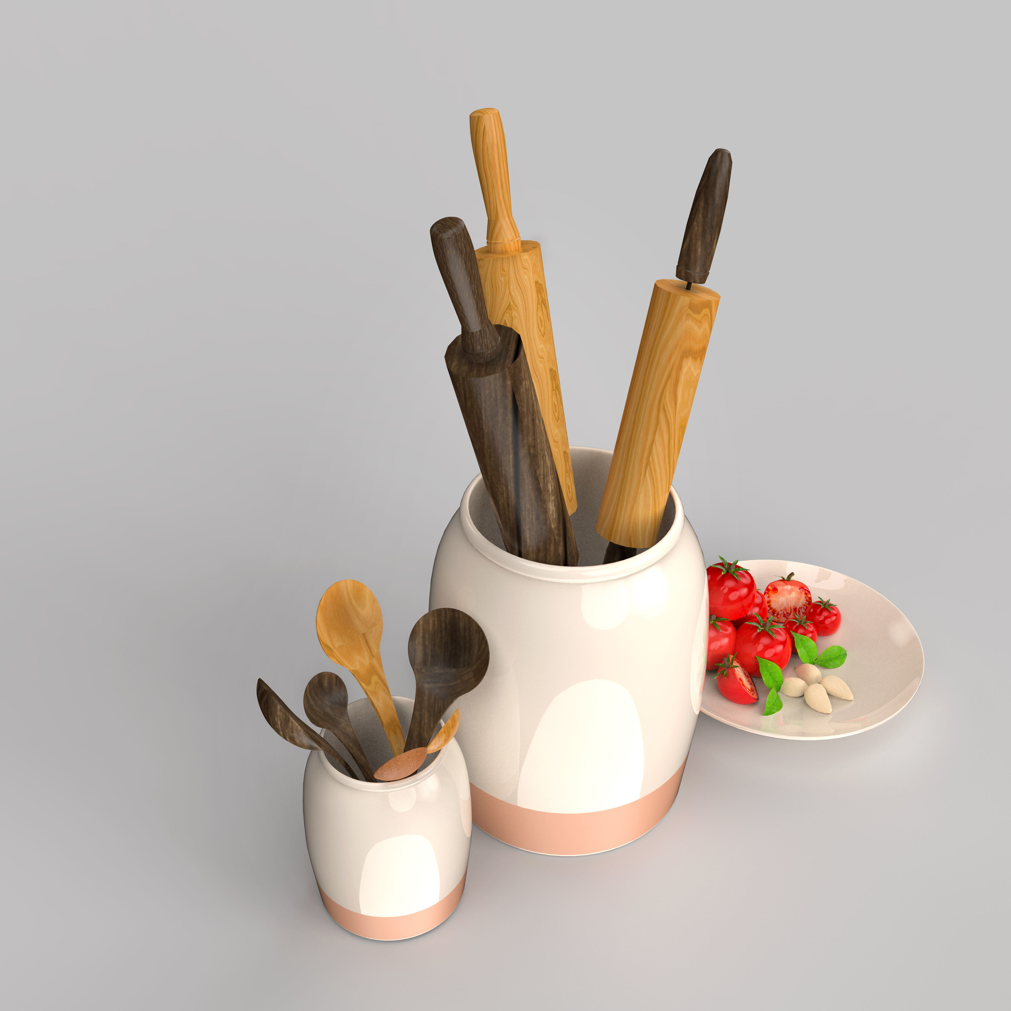 Kitchen item Low-poly 3D model_3