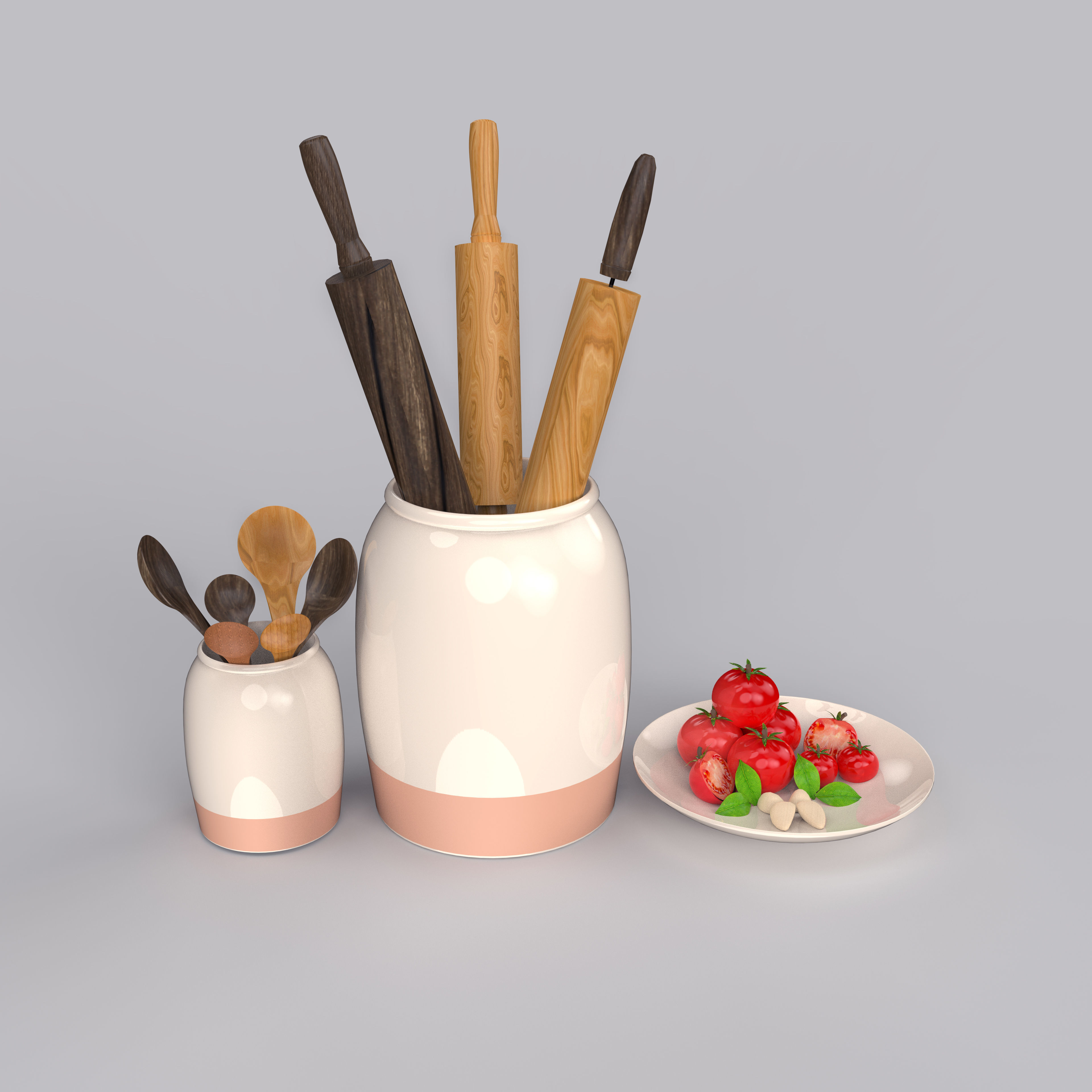 Kitchen item Low-poly 3D model_2