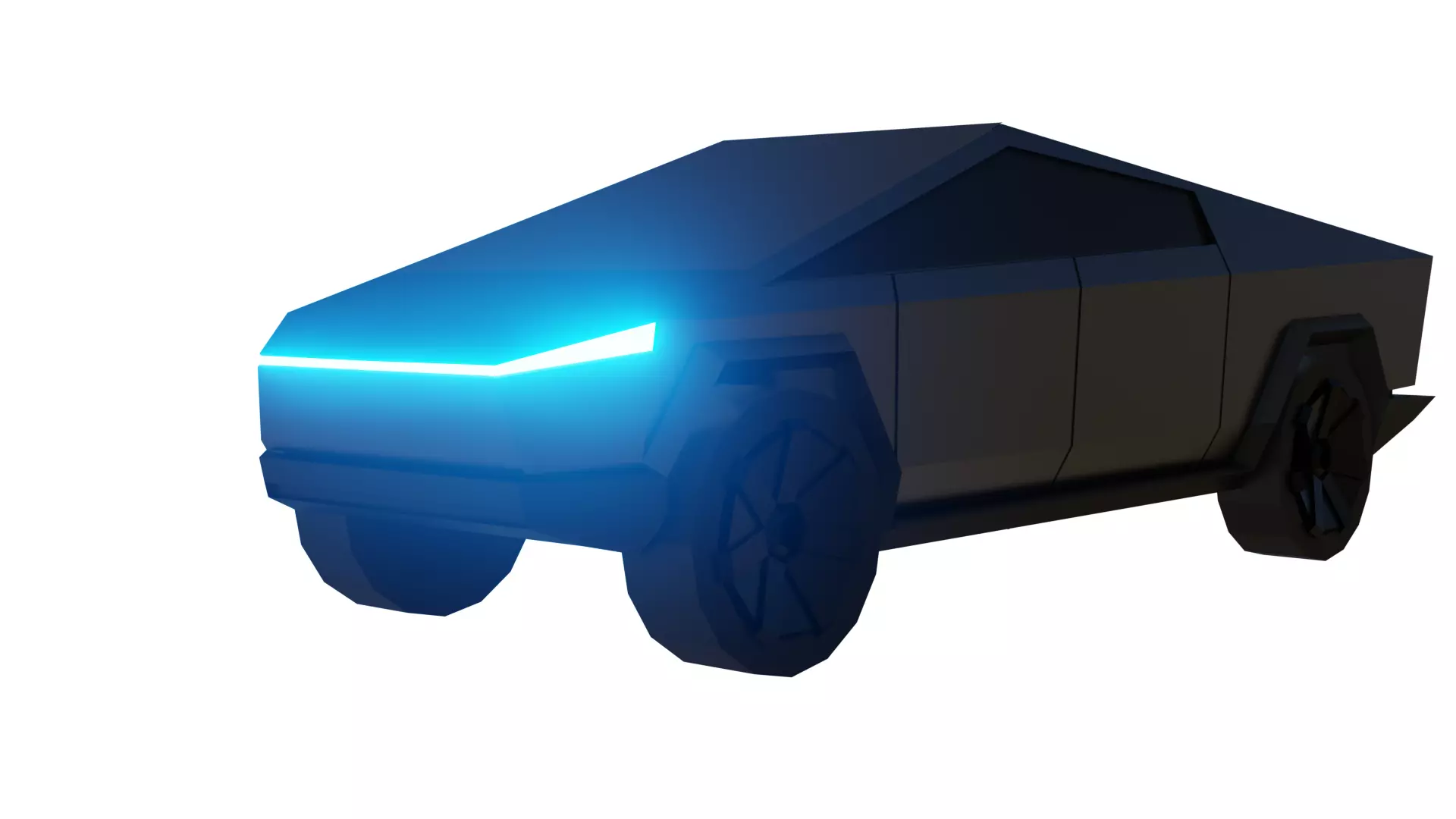 Cybertruck Low-poly Eevee Low-poly 3D model