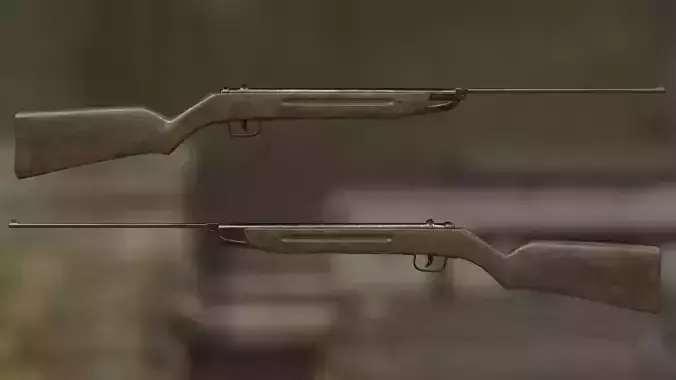 Pellet gun Low-poly 3D model