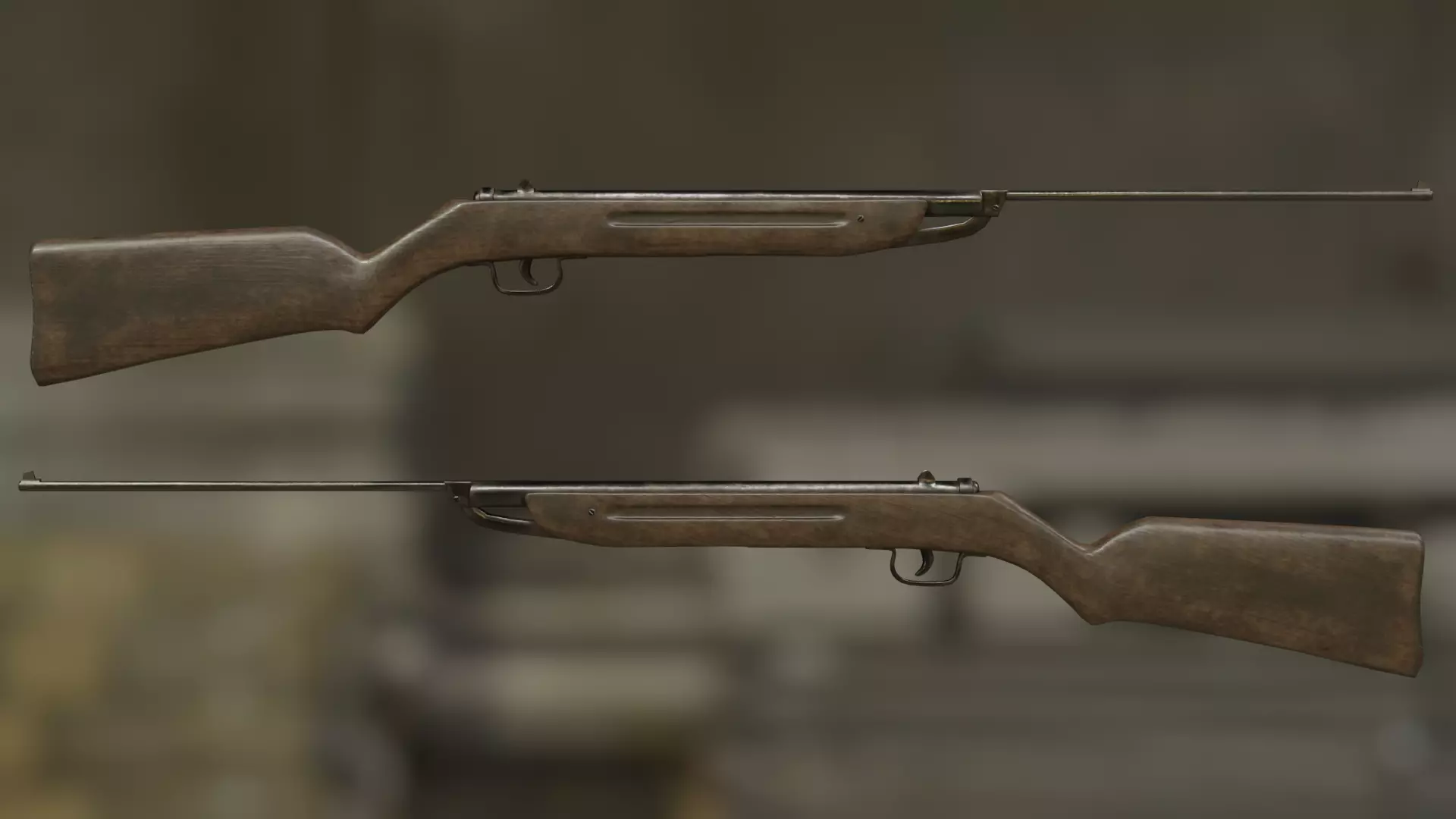 Pellet gun Low-poly 3D model