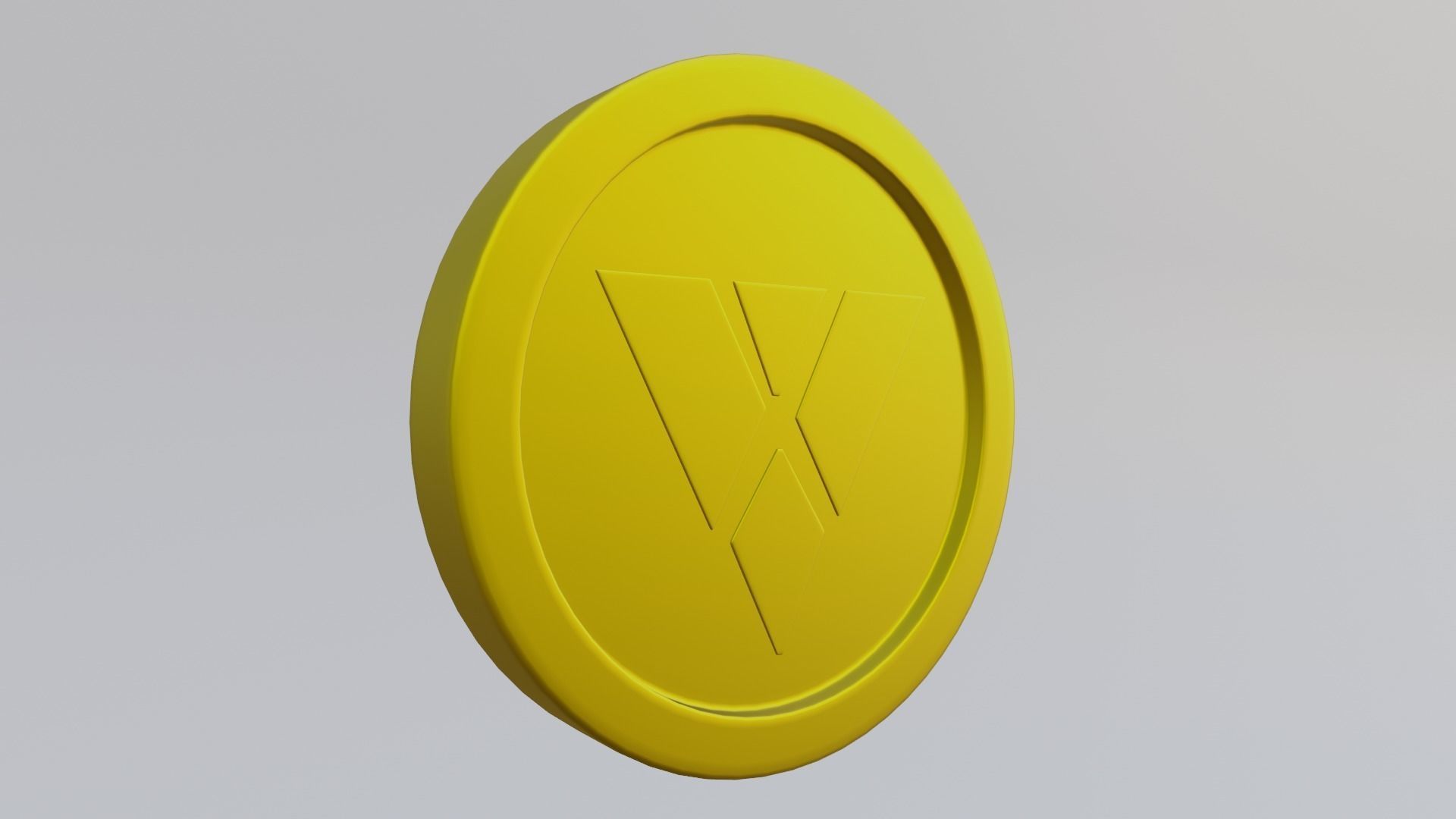 Xtrabytes Coin Low-poly 3D model_5