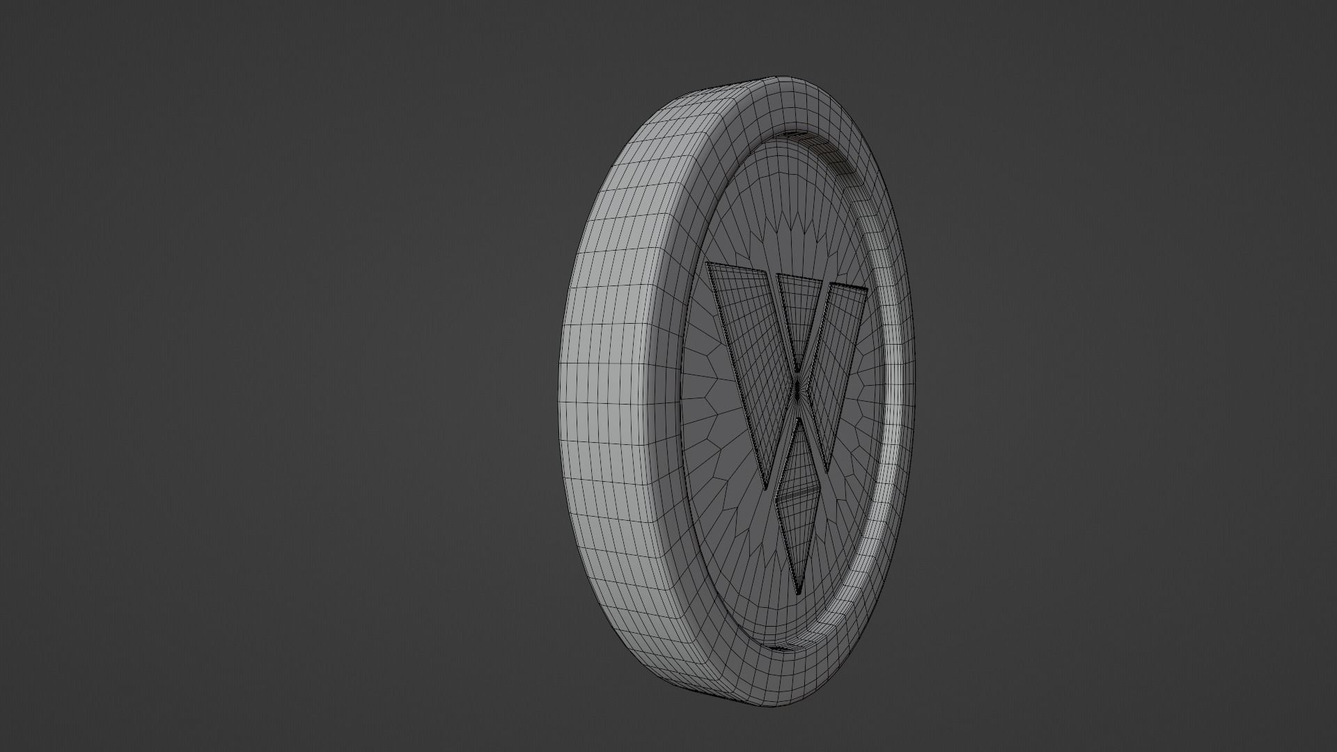 Xtrabytes Coin Low-poly 3D model_8
