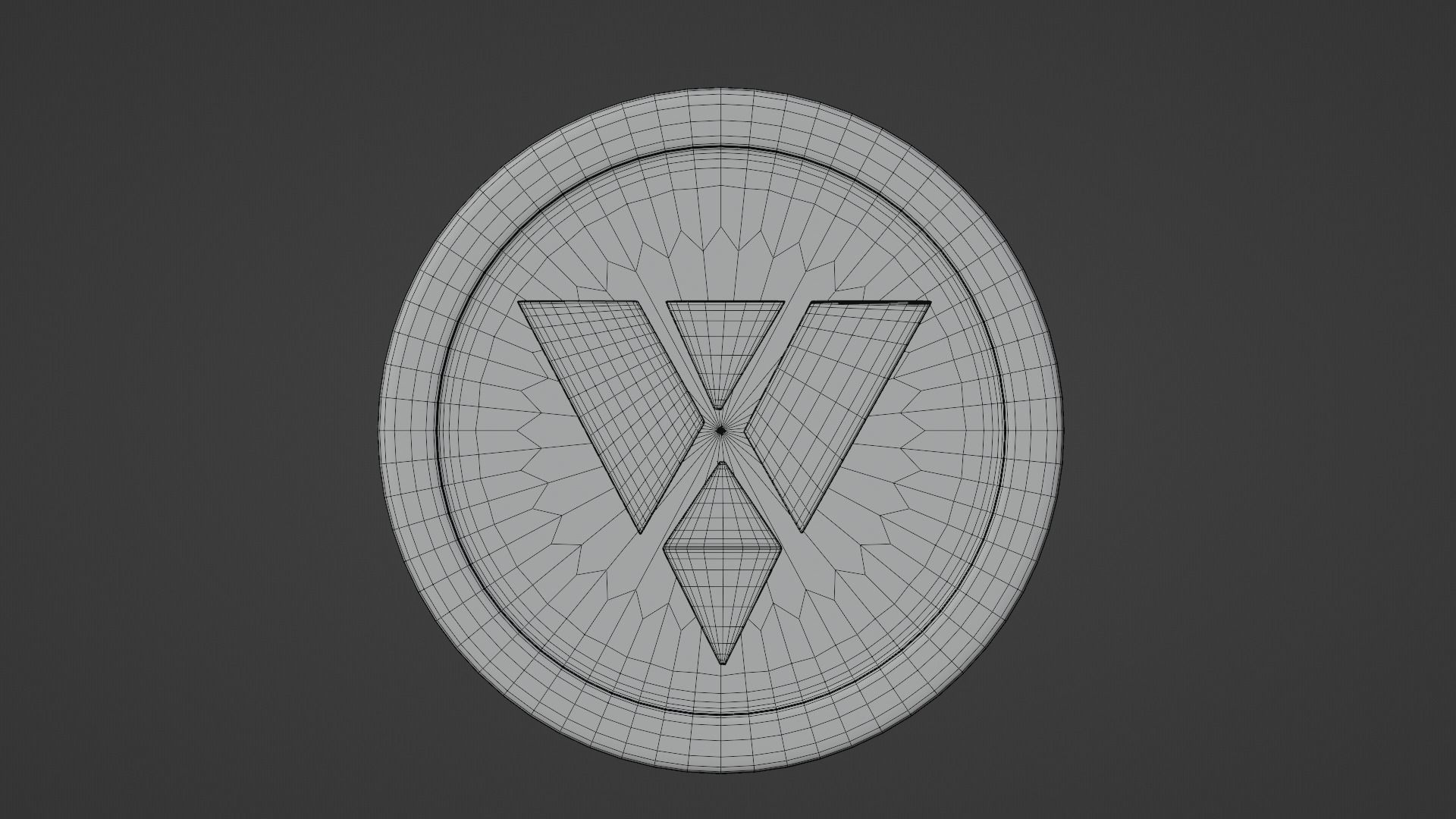 Xtrabytes Coin Low-poly 3D model_2