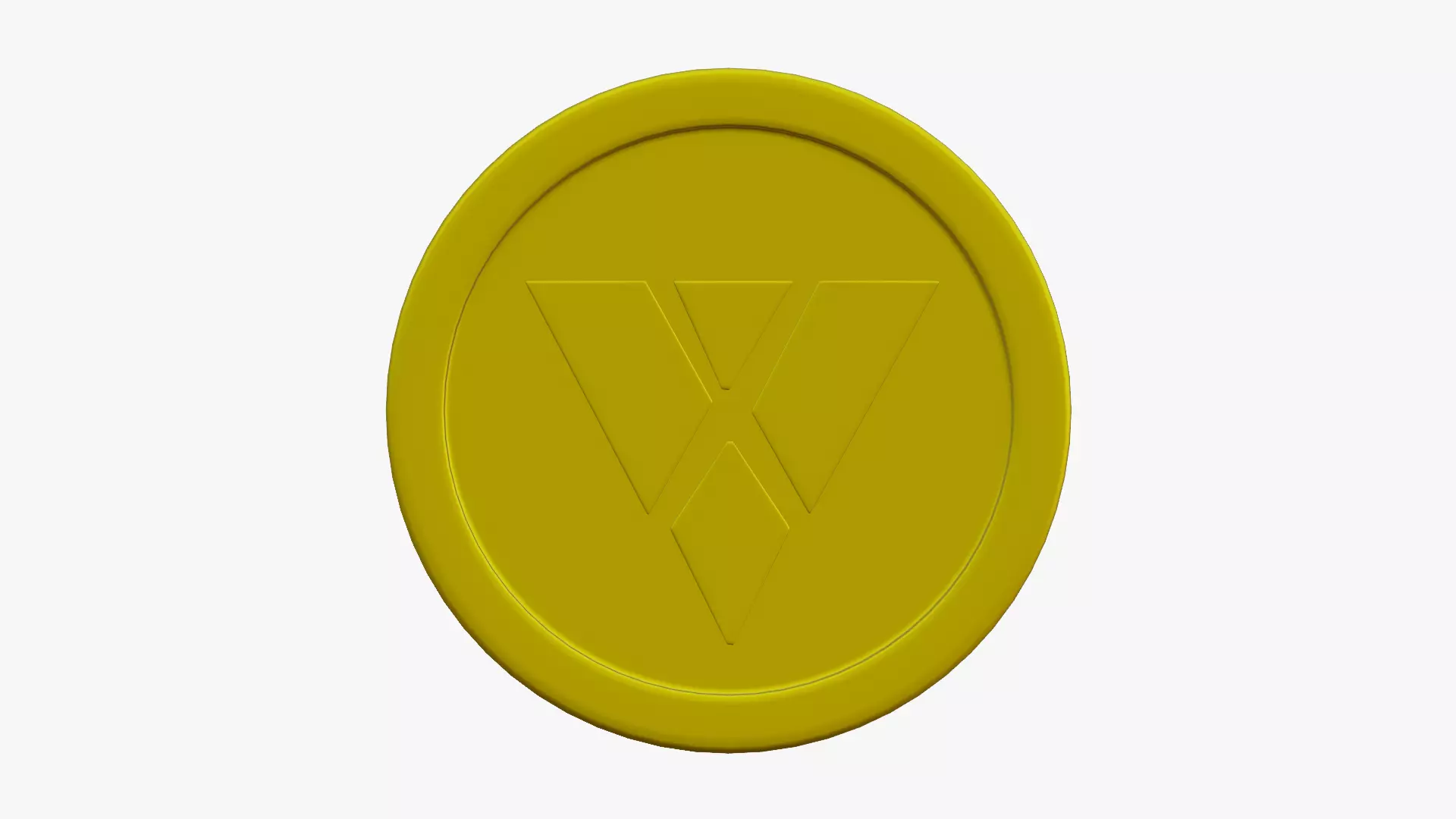 Xtrabytes Coin Low-poly 3D model_0