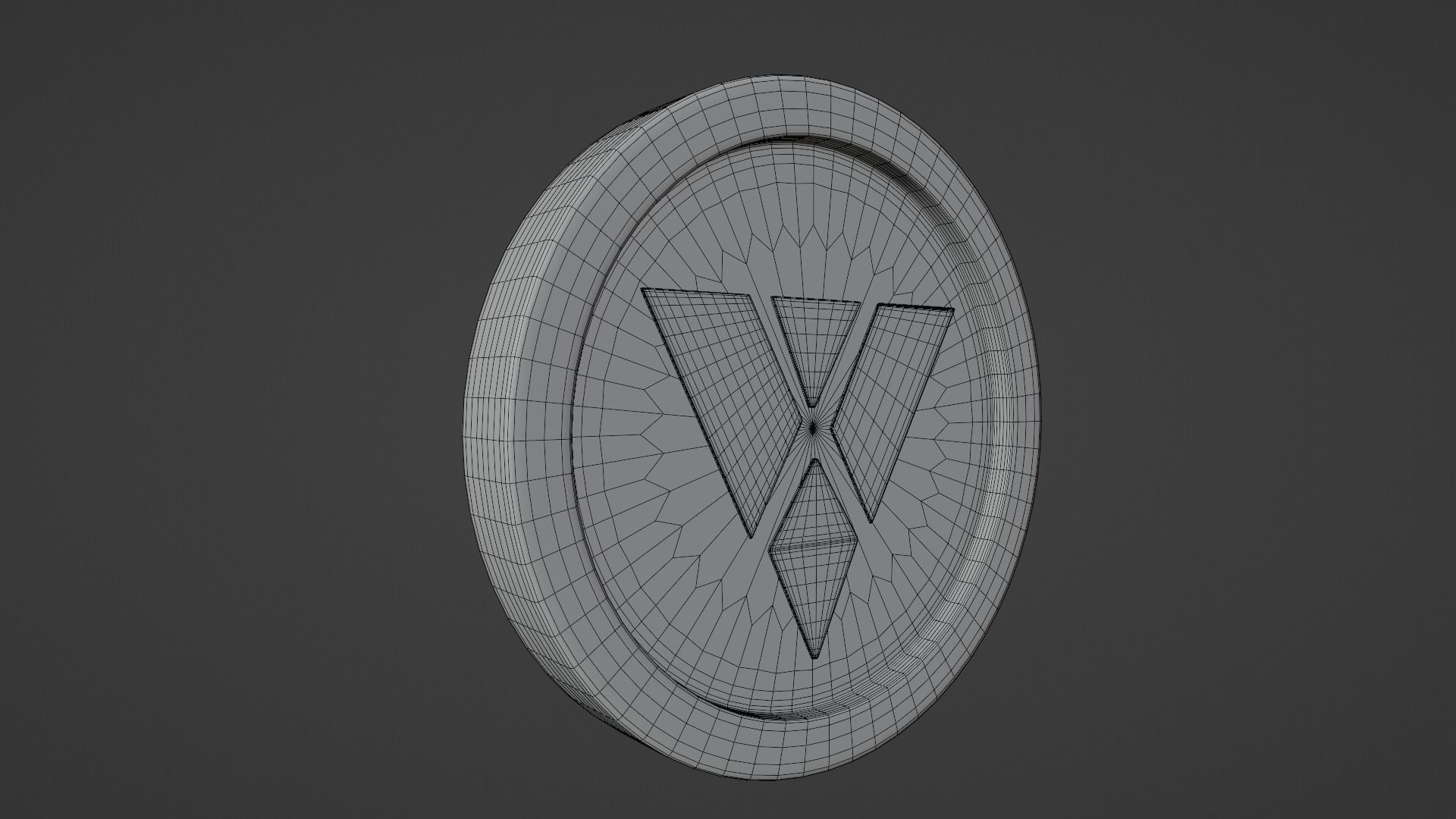 Xtrabytes Coin Low-poly 3D model_7