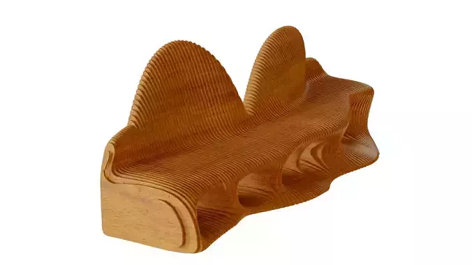 Parametric bench 3D model 05 3D model