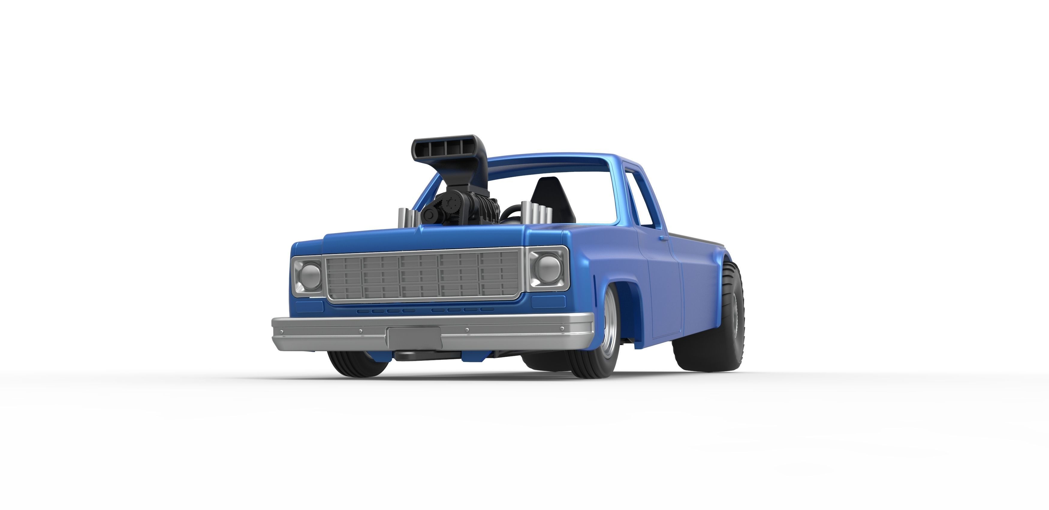 Pulling truck 2wd Scale 1 to 25 3D print model_6