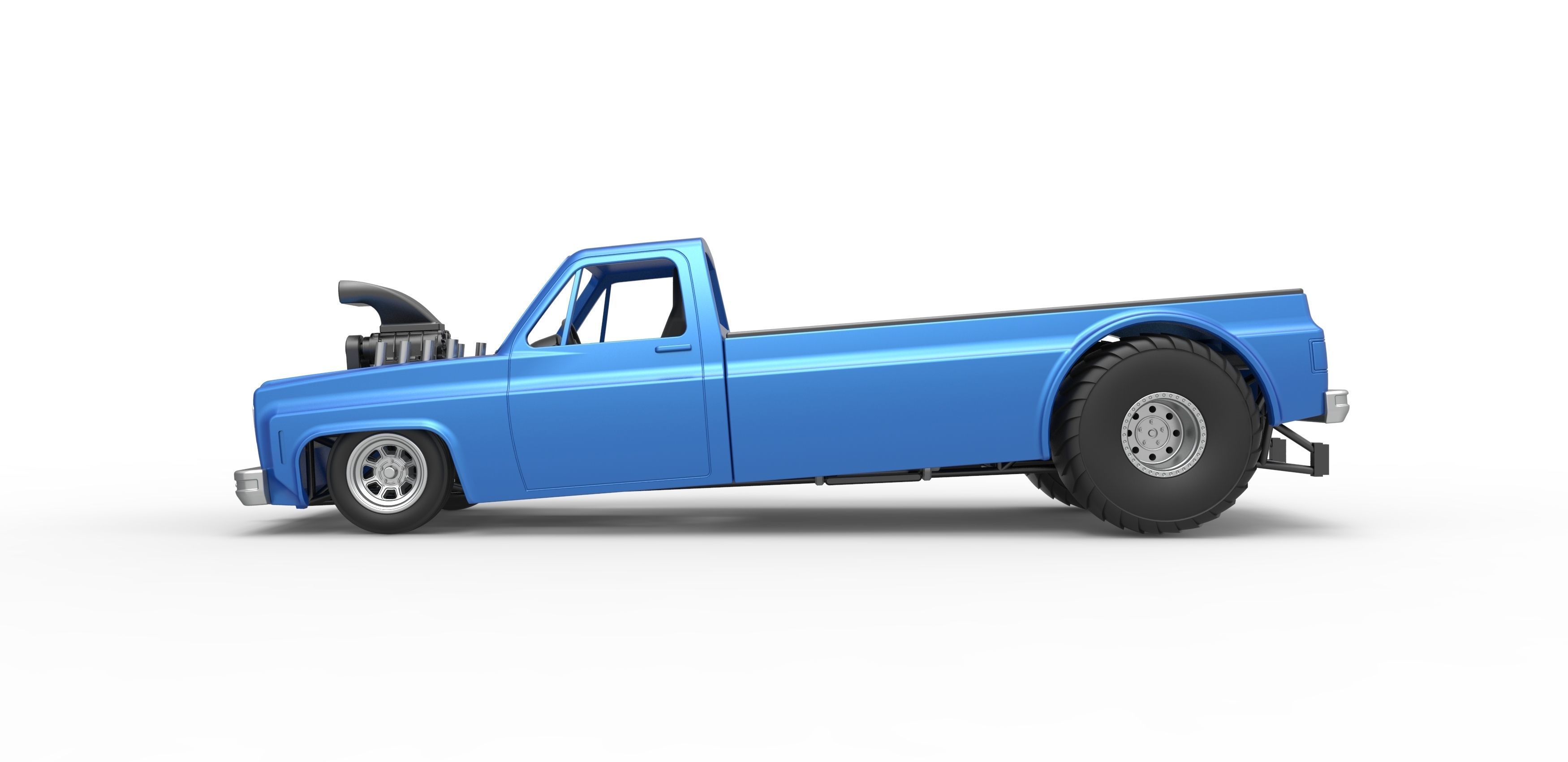 Pulling truck 2wd Scale 1 to 25 3D print model_9