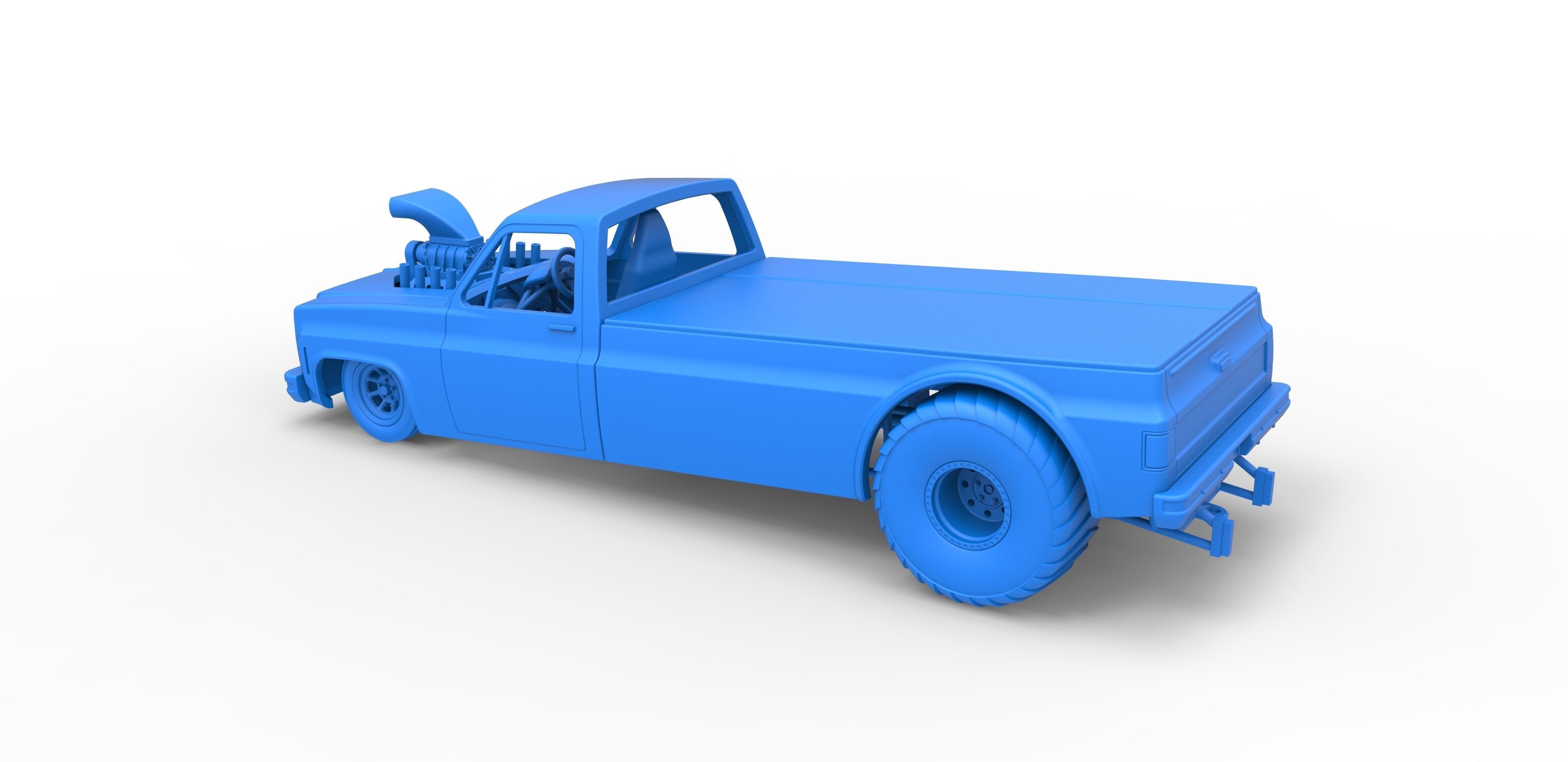 Pulling truck 2wd Scale 1 to 25 3D print model_26