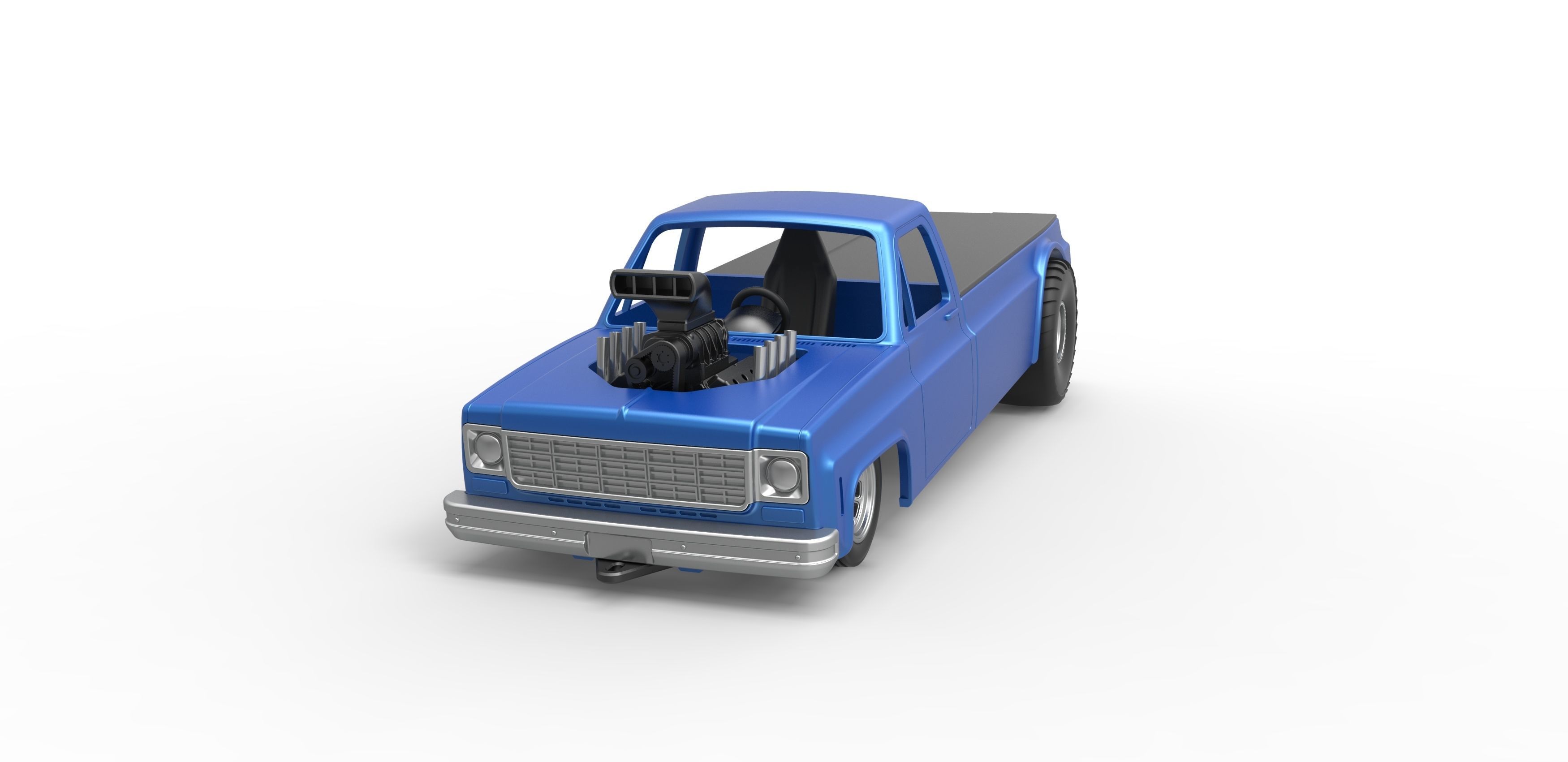Pulling truck 2wd Scale 1 to 25 3D print model_5
