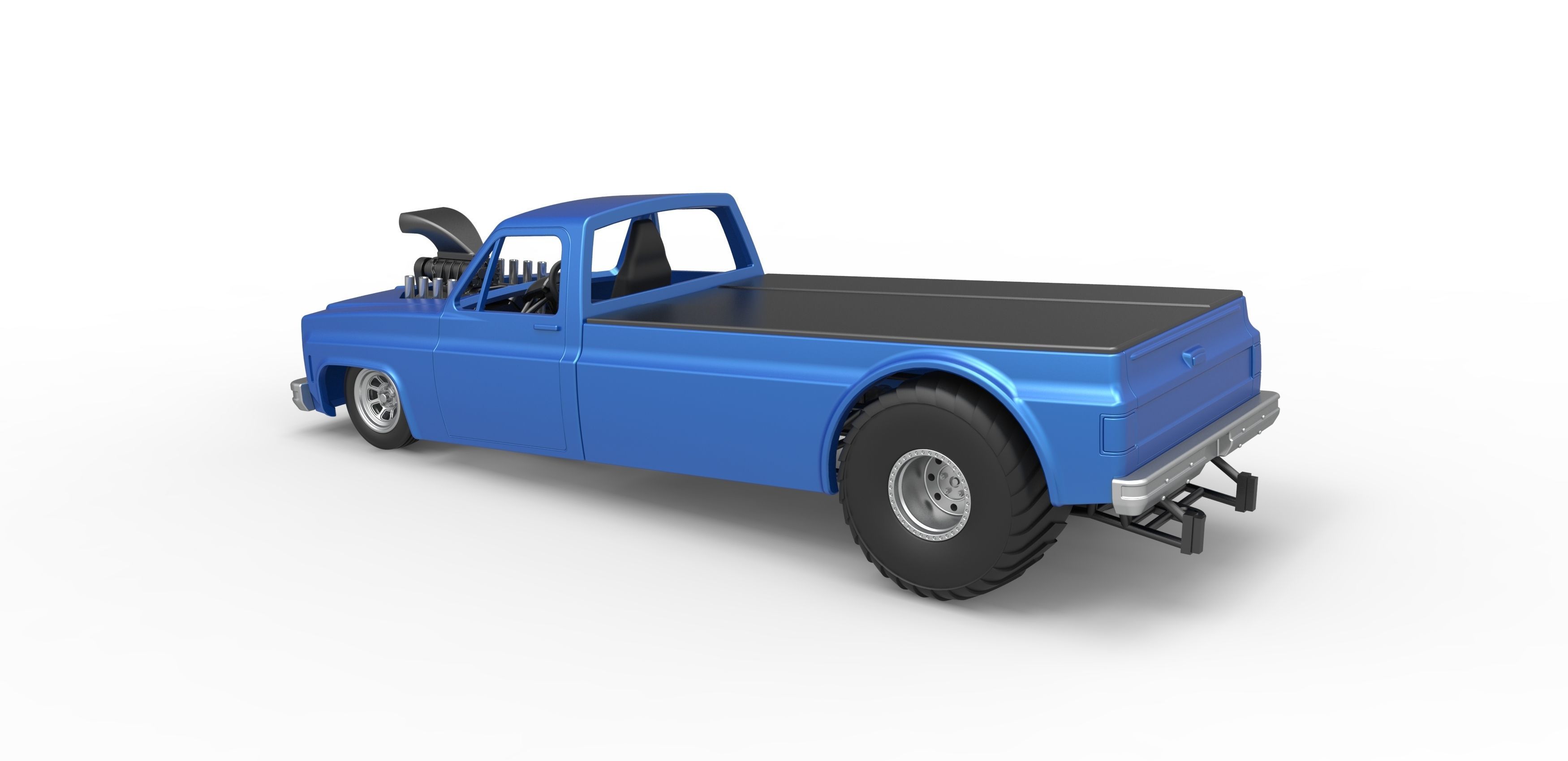 Pulling truck 2wd Scale 1 to 25 3D print model_12