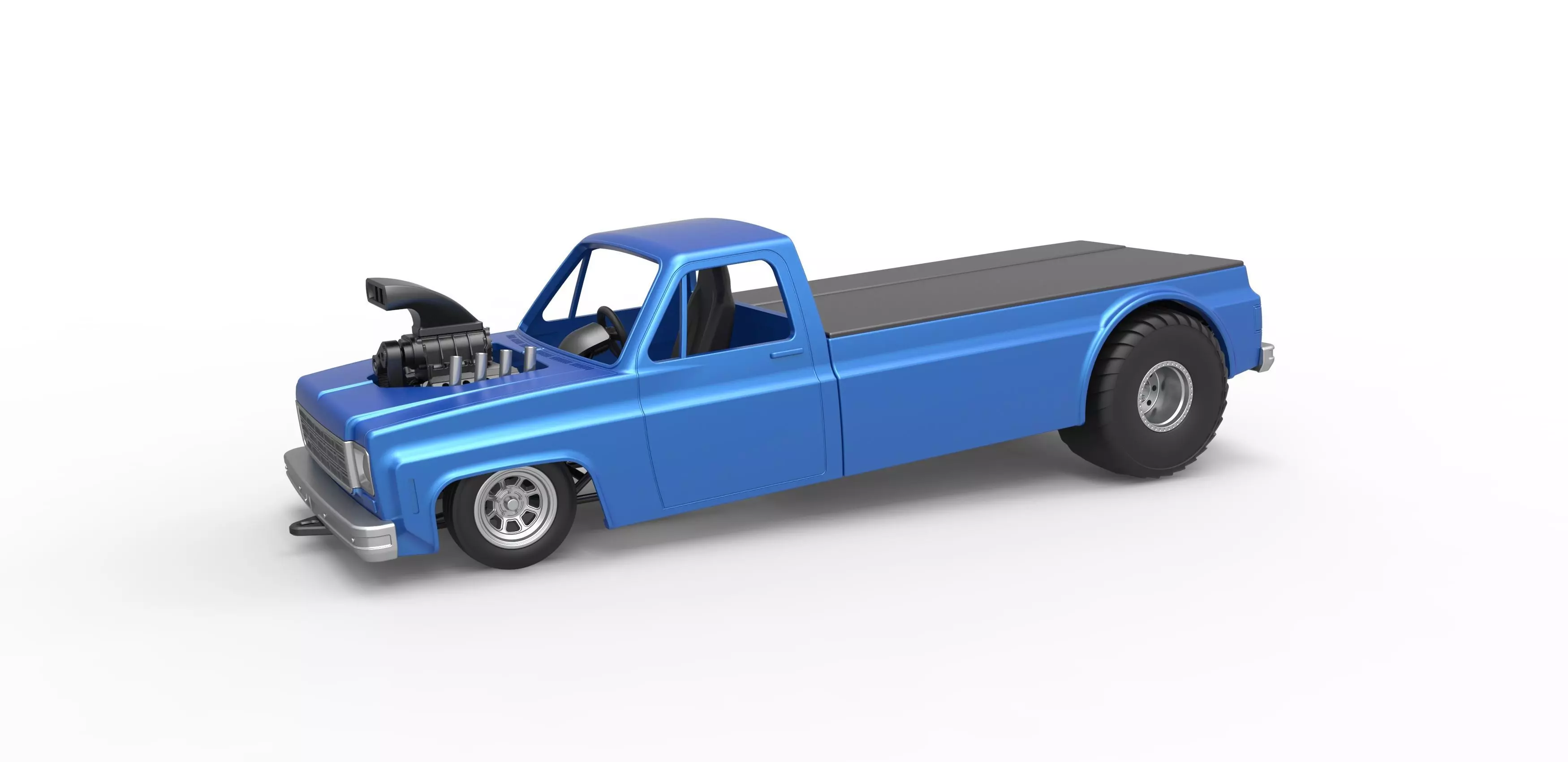 Pulling truck 2wd Scale 1 to 25 3D print model_0