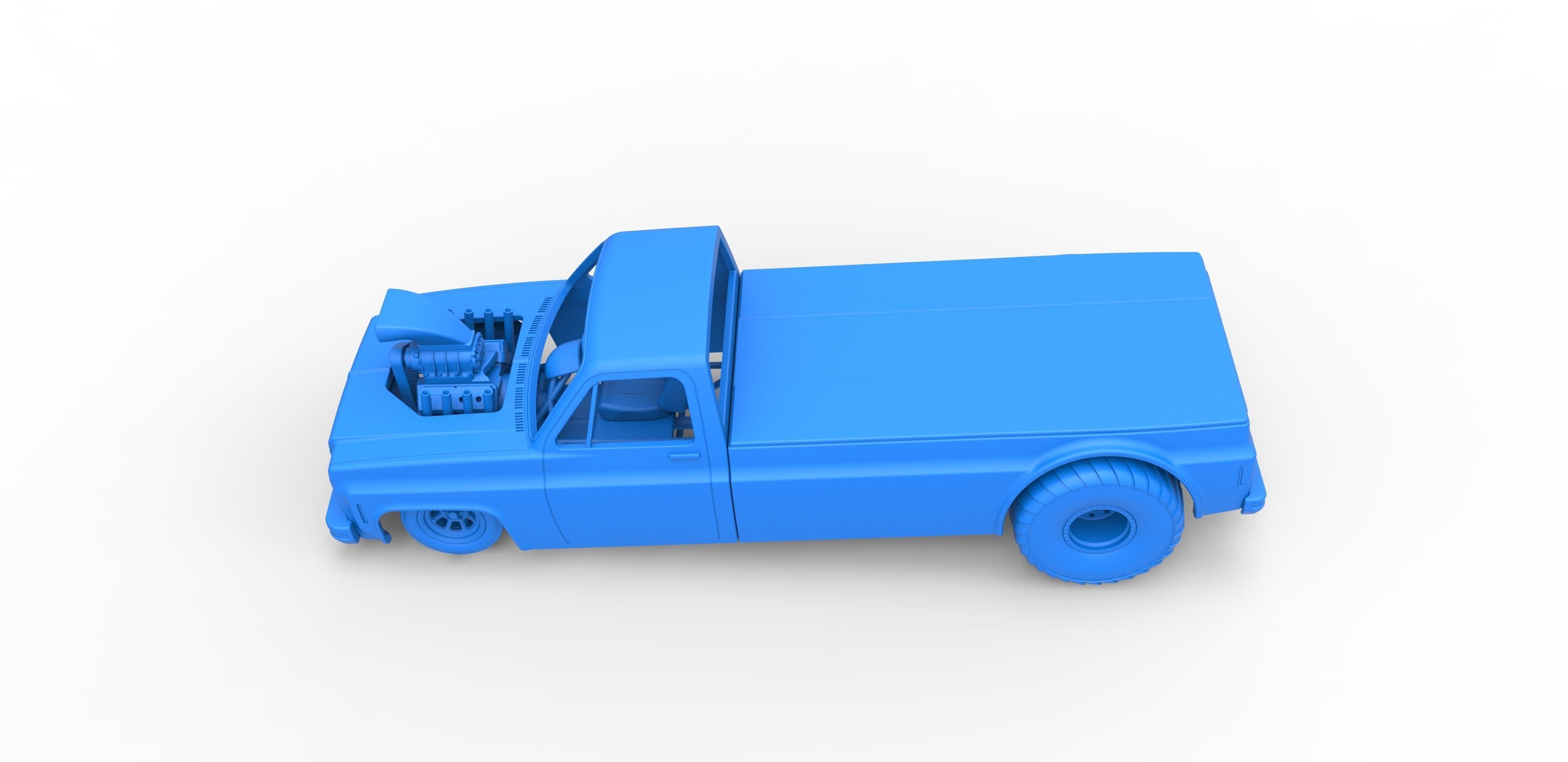 Pulling truck 2wd Scale 1 to 25 3D print model_24