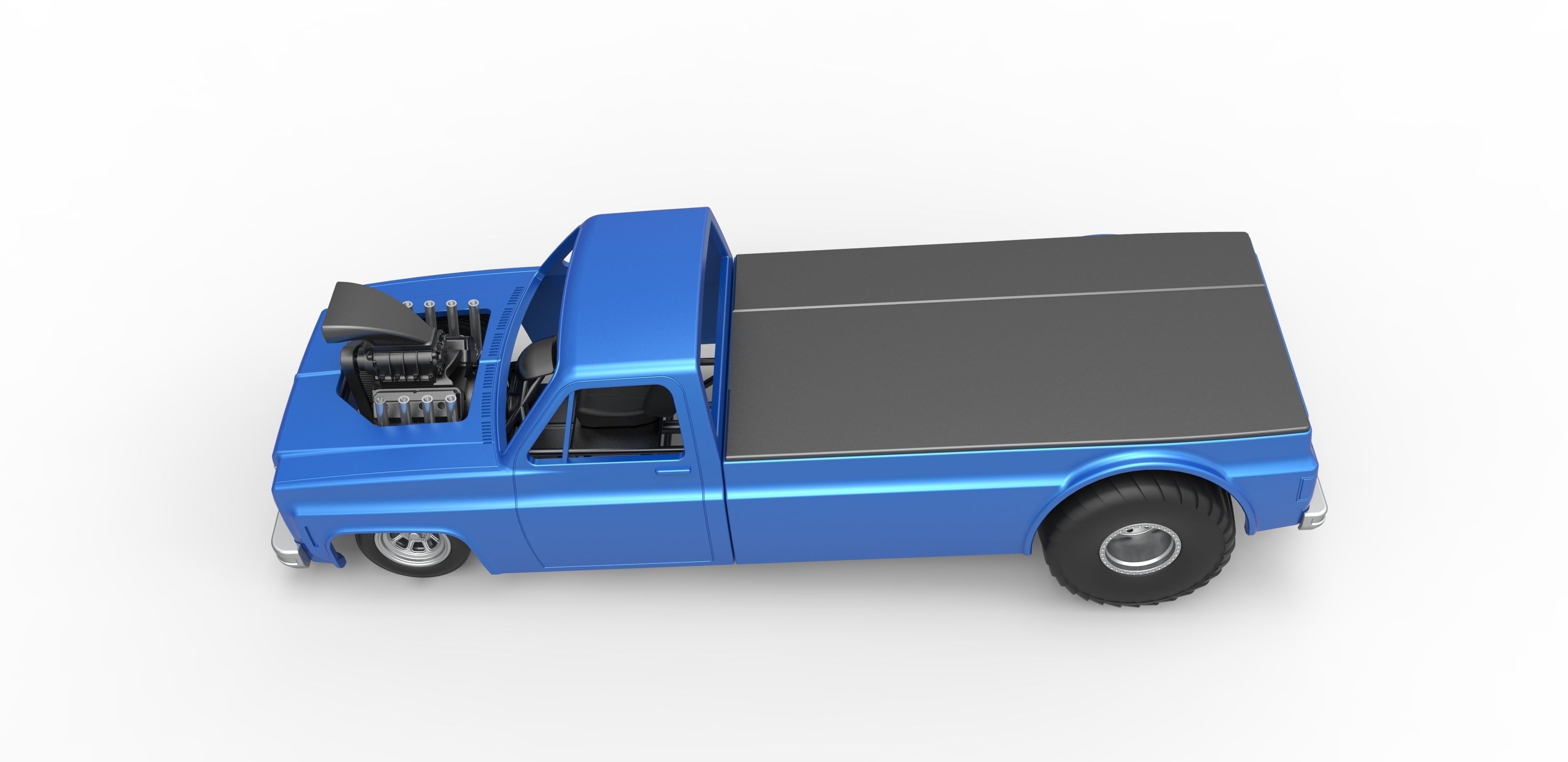 Pulling truck 2wd Scale 1 to 25 3D print model_10