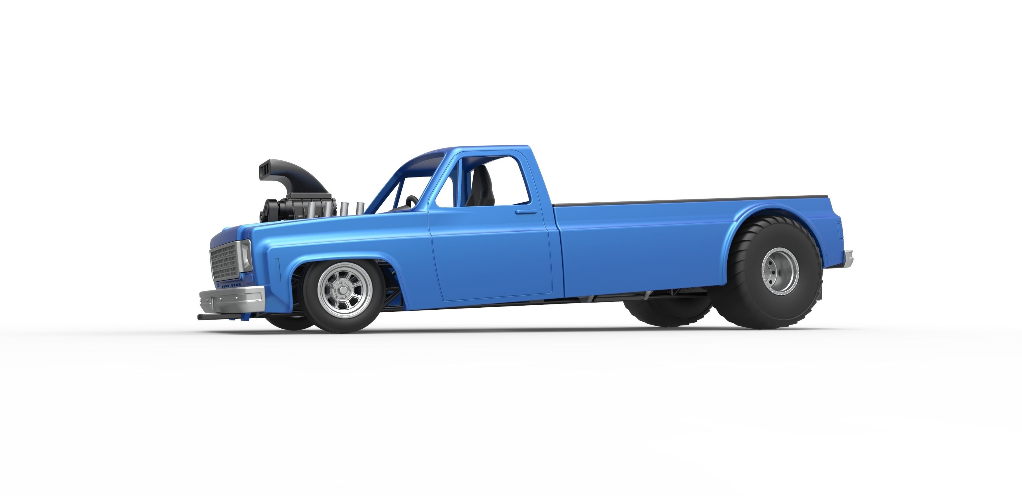 Pulling truck 2wd Scale 1 to 25 3D print model_3