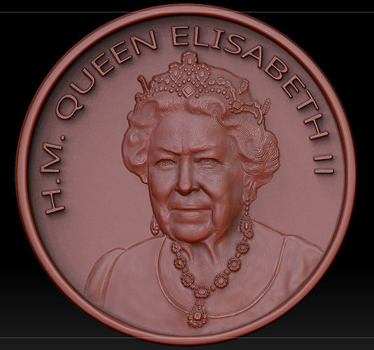 QUEEN ELIZABETH II    3D print model