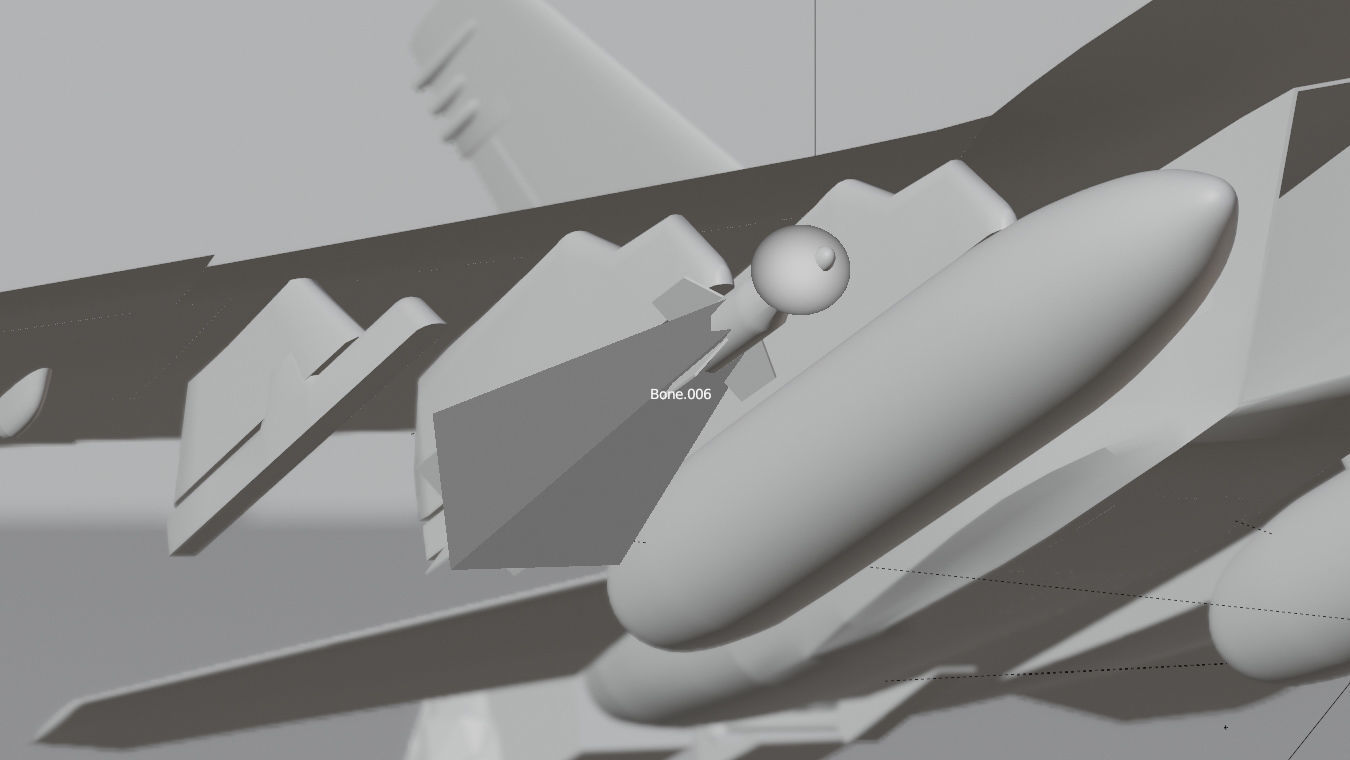 f18 black and gold rigged with procedural textures 3D model_5