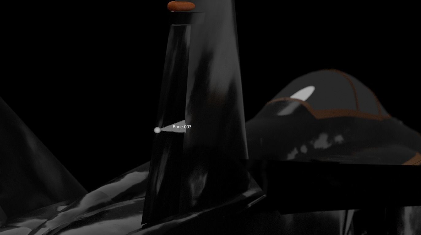 f18 black and gold rigged with procedural textures 3D model_7