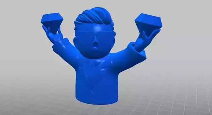WSB - Wall Street Bets - Diamond Hands Figurine 3D print model