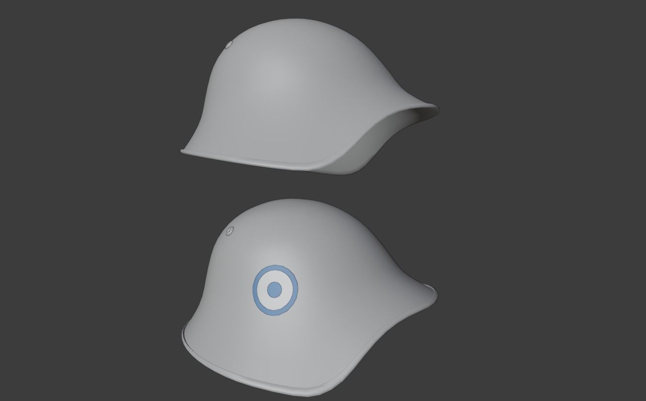 Swiss and Argentine M18 Helmet Low-poly 3D model_3