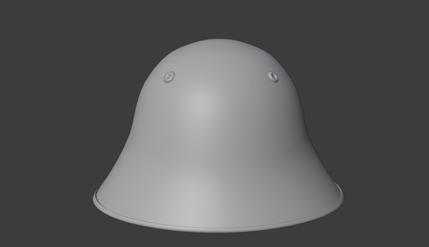 Swiss and Argentine M18 Helmet Low-poly 3D model_2
