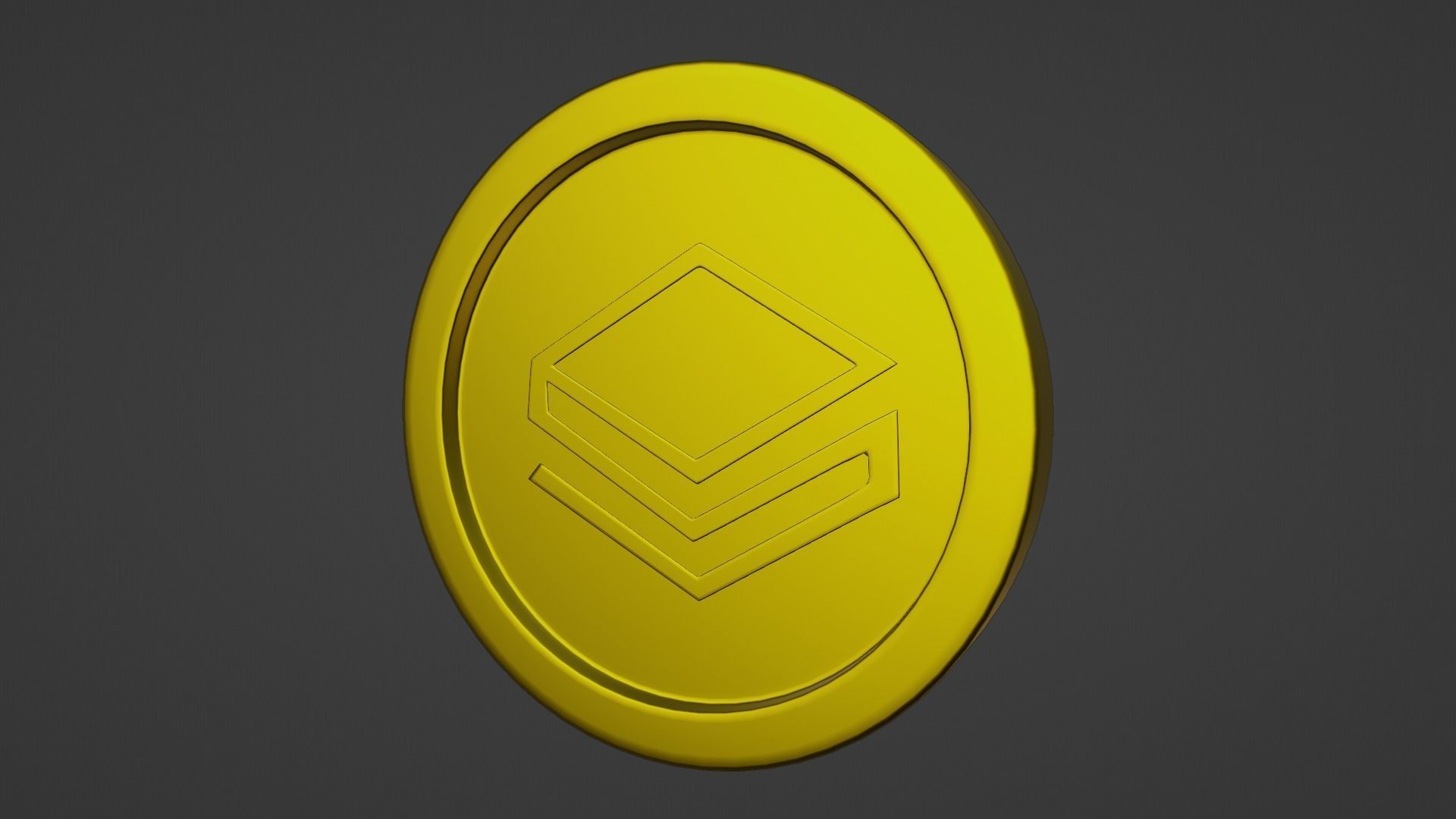 Stratis Coin Low-poly 3D model_10
