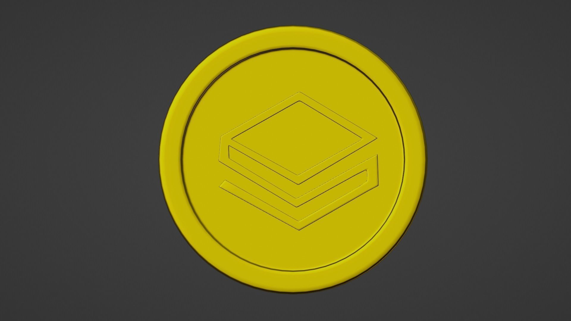 Stratis Coin Low-poly 3D model_11