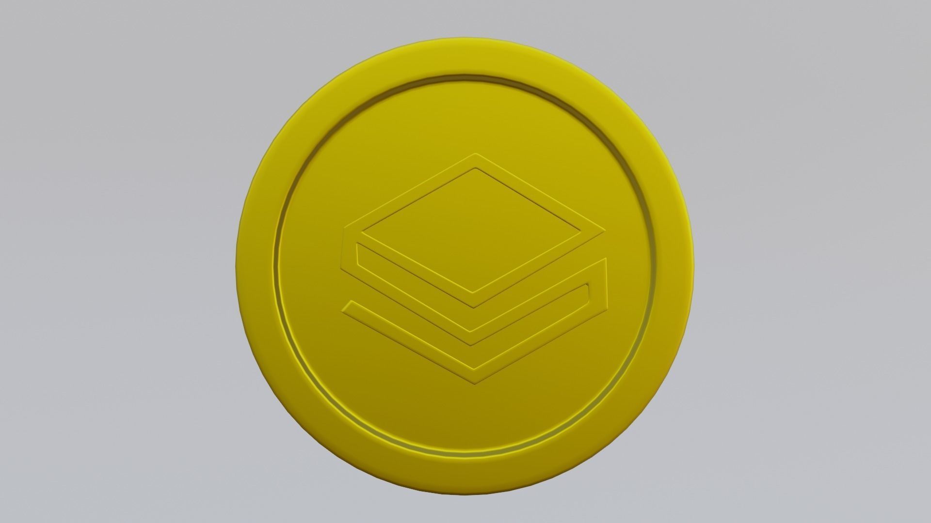 Stratis Coin Low-poly 3D model_4