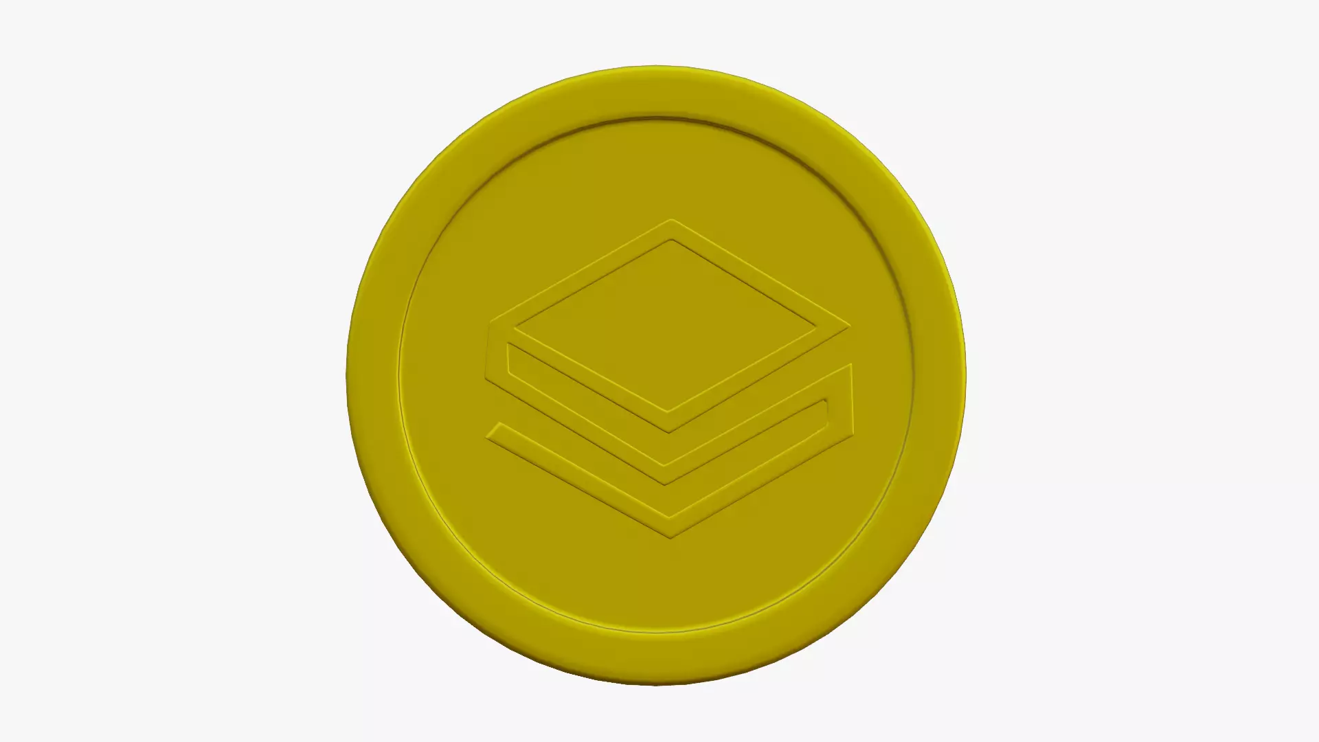 Stratis Coin Low-poly 3D model_0