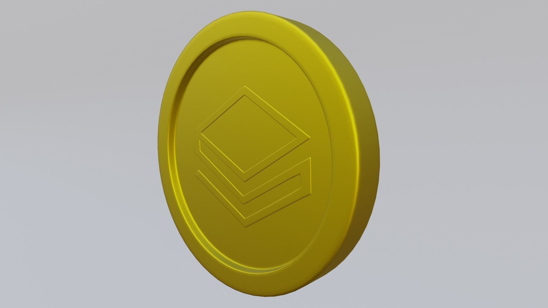Stratis Coin Low-poly 3D model_8