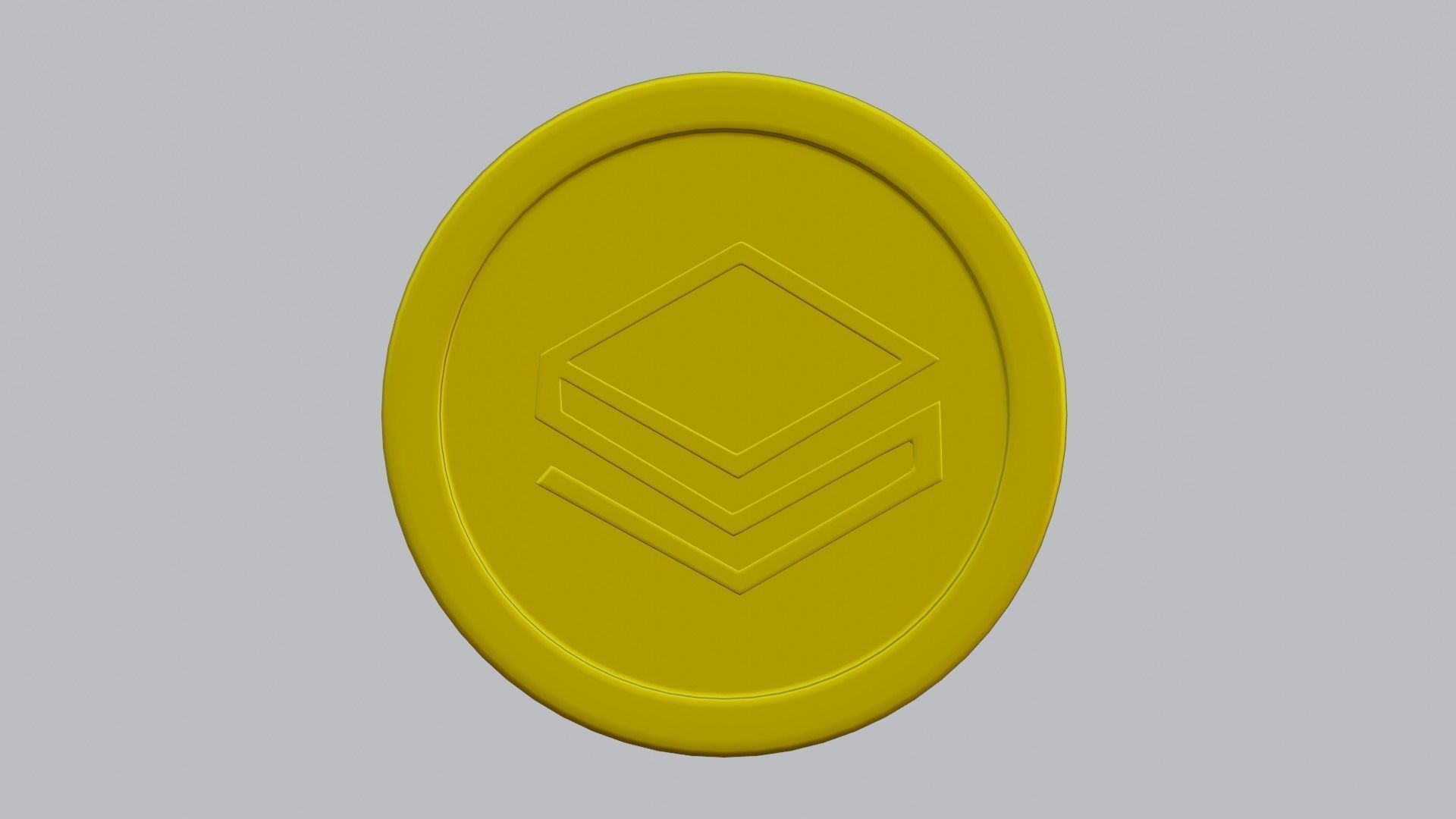Stratis Coin Low-poly 3D model_1