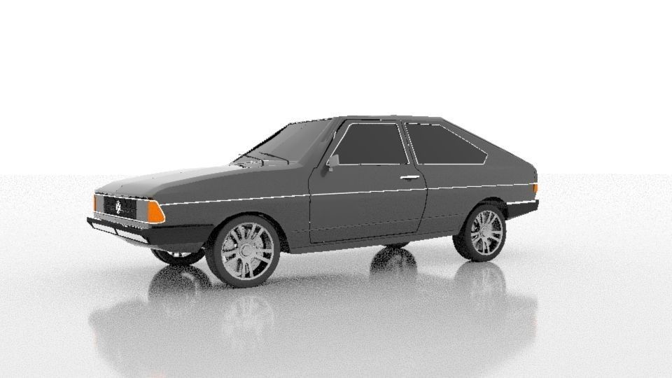 VW Passat 80 - for game -low Low-poly 3D model_2