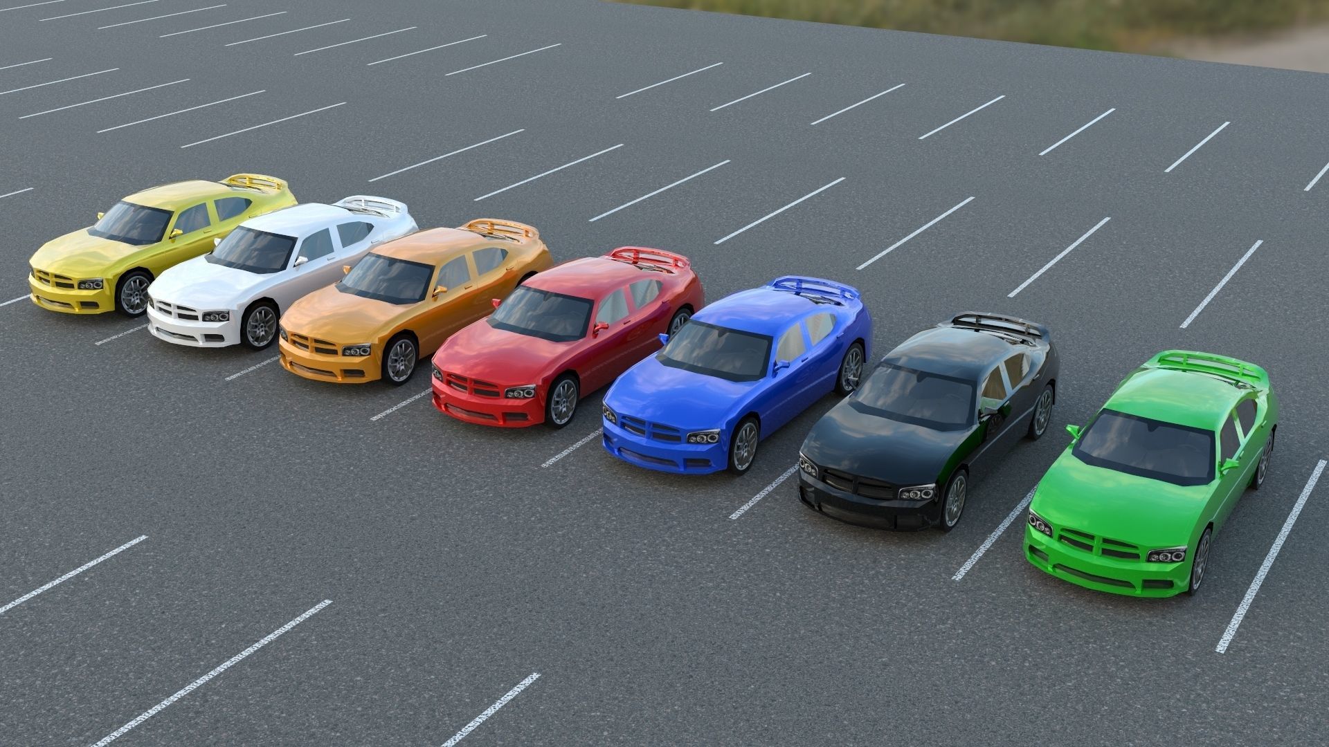 R3DP AMERICAN CARS LOW-POLY PBR COLLECTION - 70 Total Vehicles Low-poly 3D model_12