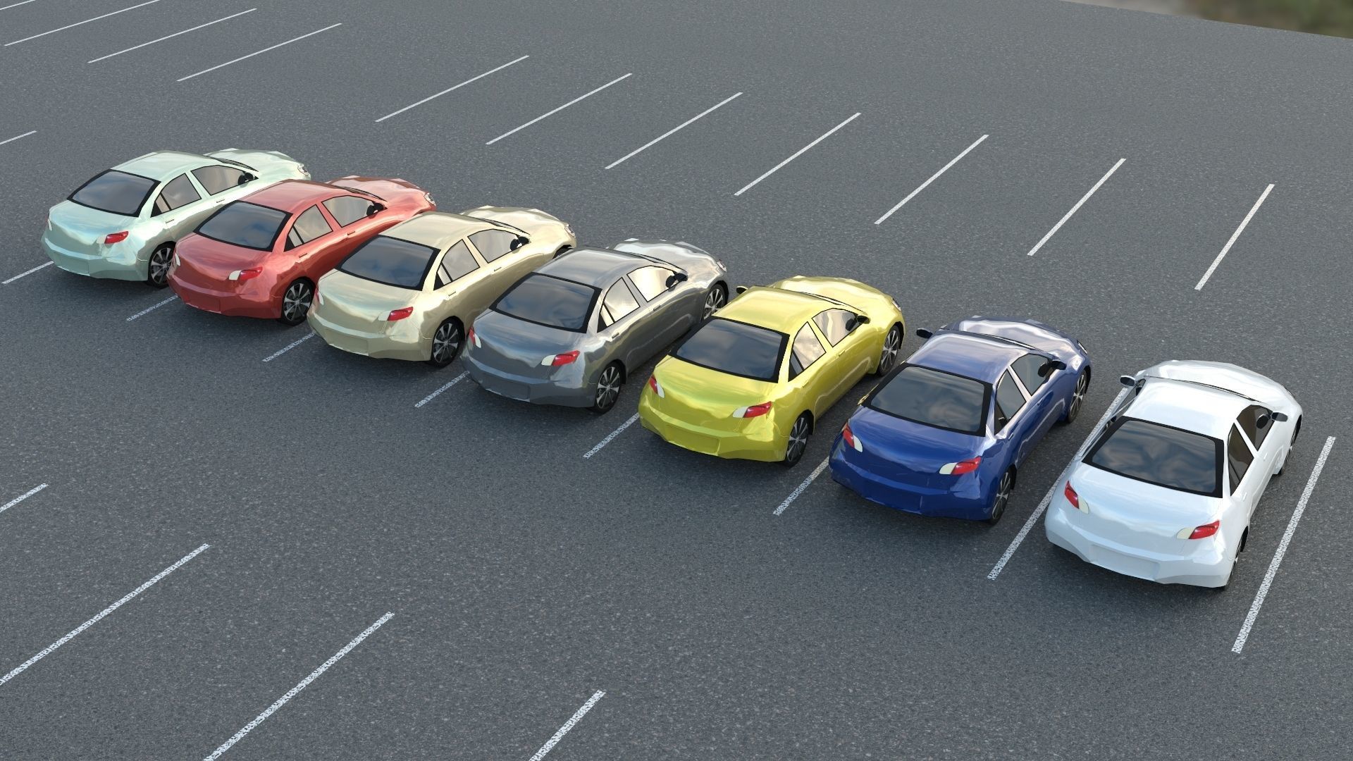 R3DP AMERICAN CARS LOW-POLY PBR COLLECTION - 70 Total Vehicles Low-poly 3D model_16
