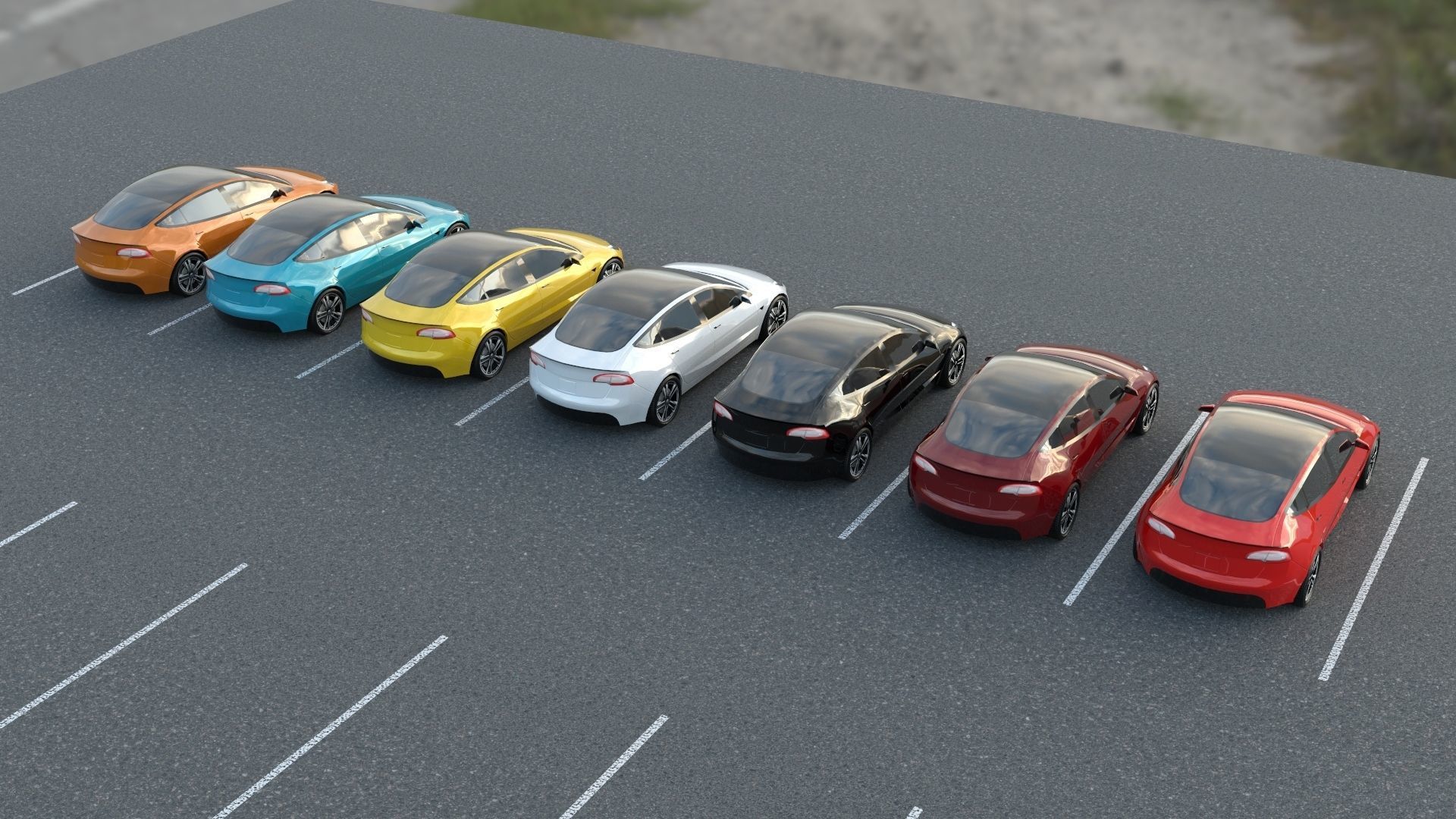 R3DP AMERICAN CARS LOW-POLY PBR COLLECTION - 70 Total Vehicles Low-poly 3D model_20