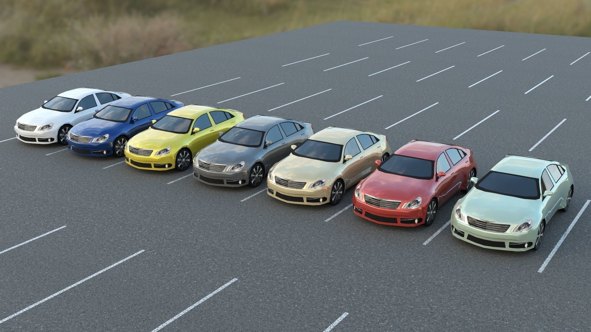 R3DP AMERICAN CARS LOW-POLY PBR COLLECTION - 70 Total Vehicles Low-poly 3D model_15